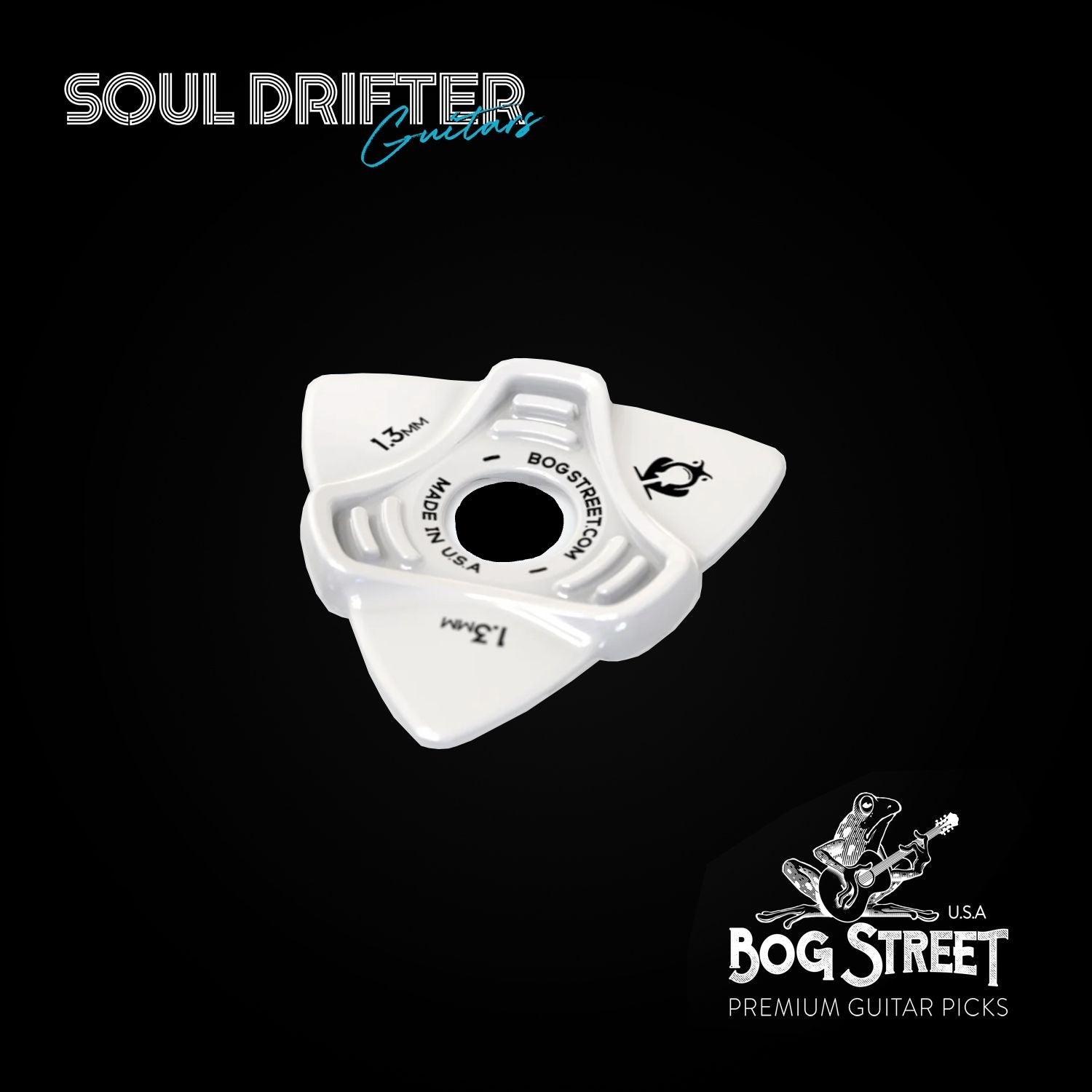 Bog Street LEAP Series Lead Jazz Tip Ergonomic Guitar Pick - 1.3 mm