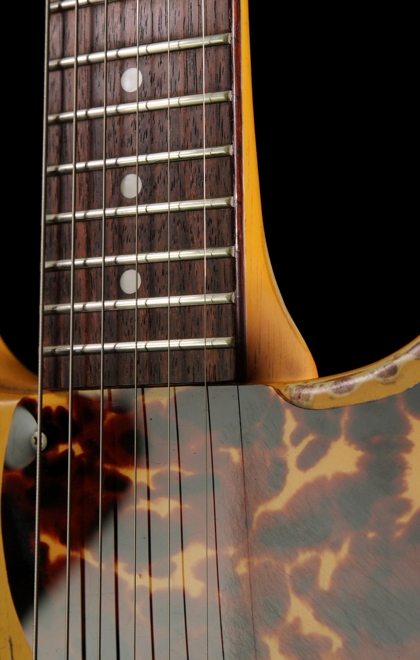 Edwards by ESP EJR-80LT LP Junior Double Cut Relic TV Yellow 2005 Seymour Duncan P90 and Upgraded Bridge