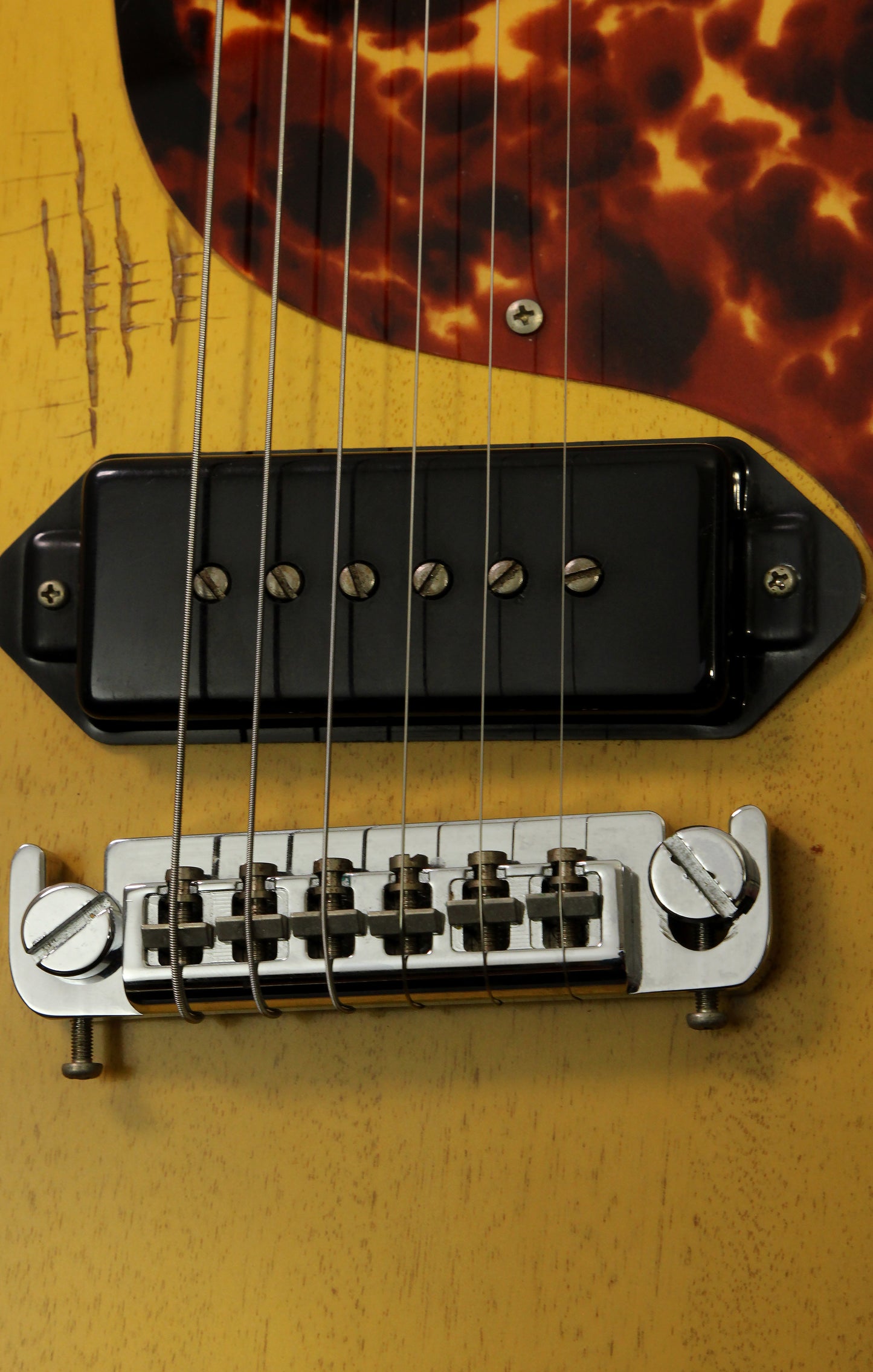 Edwards by ESP EJR-80LT LP Junior Double Cut Relic TV Yellow 2005 Seymour Duncan P90 and Upgraded Bridge
