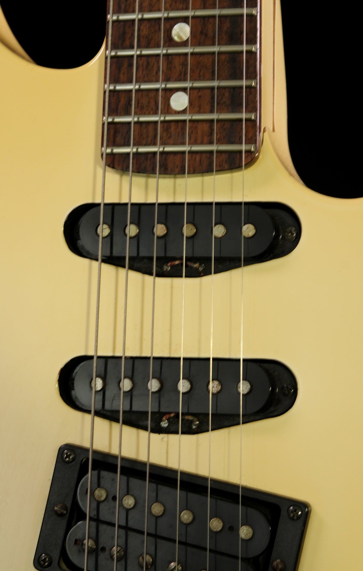 ESP Modded Dinky White Seymour Duncan Van Zandt Pickups Original Floyd Rose 1987