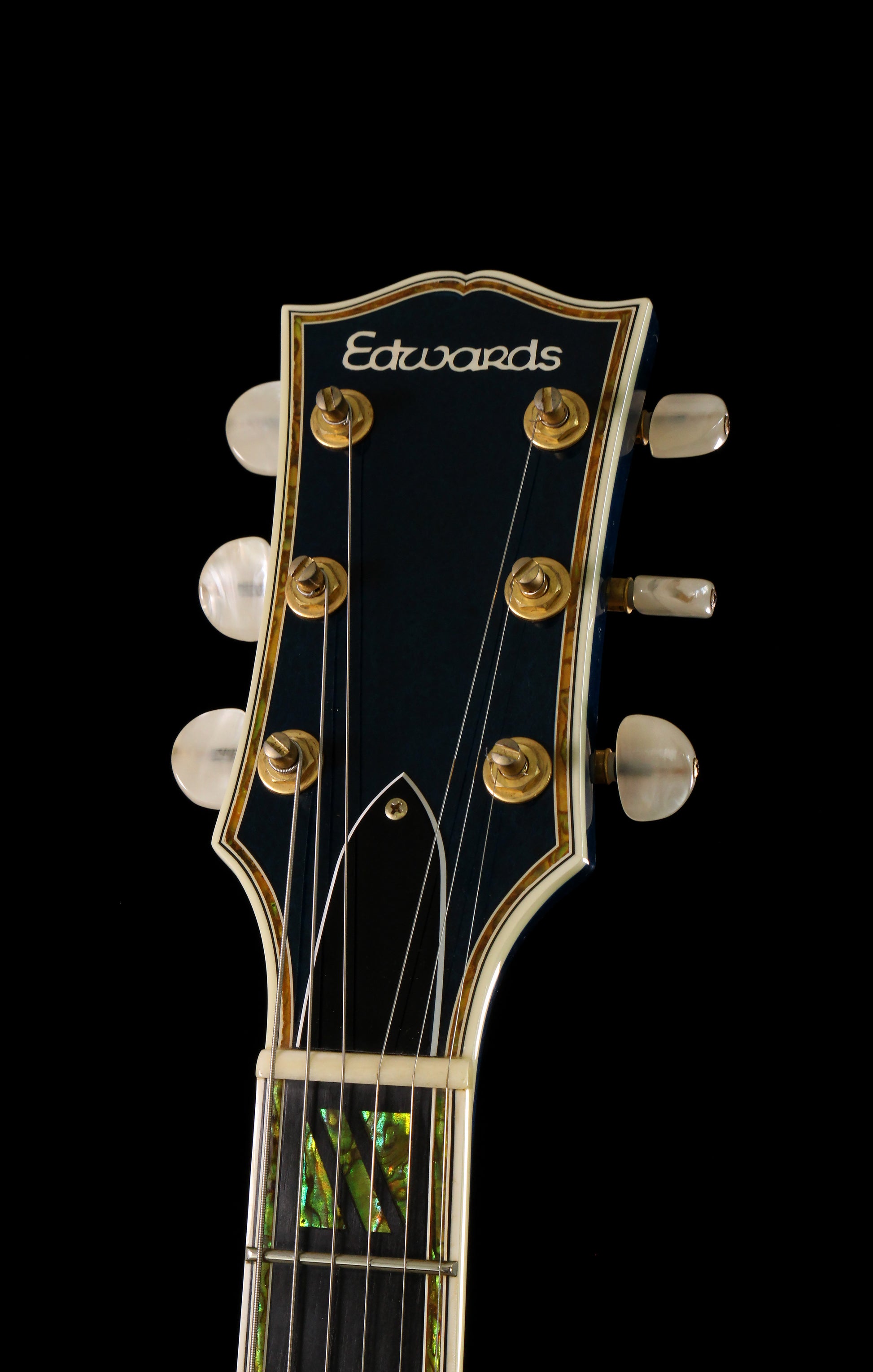 Edwards by ESP E-LP-117 CTM Les Paul Custom Transparent Blue Quilt Top  Gibson Humbuckers