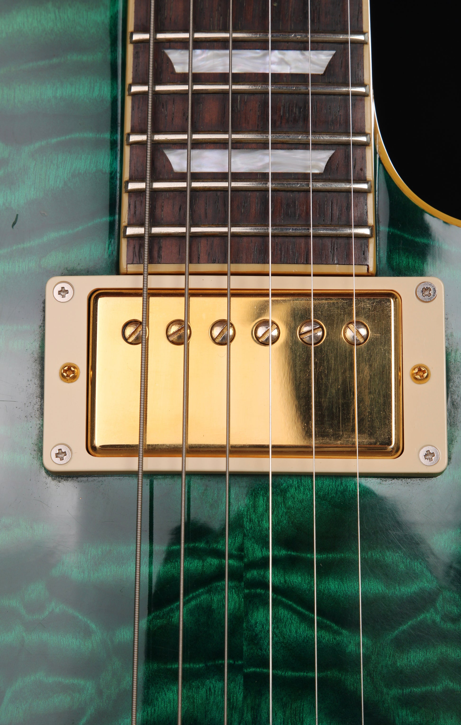 Edwards by ESP E-LP-85 SD/QM Transparent Green  Gibson 57 Classic / Seymour Duncan SH-4