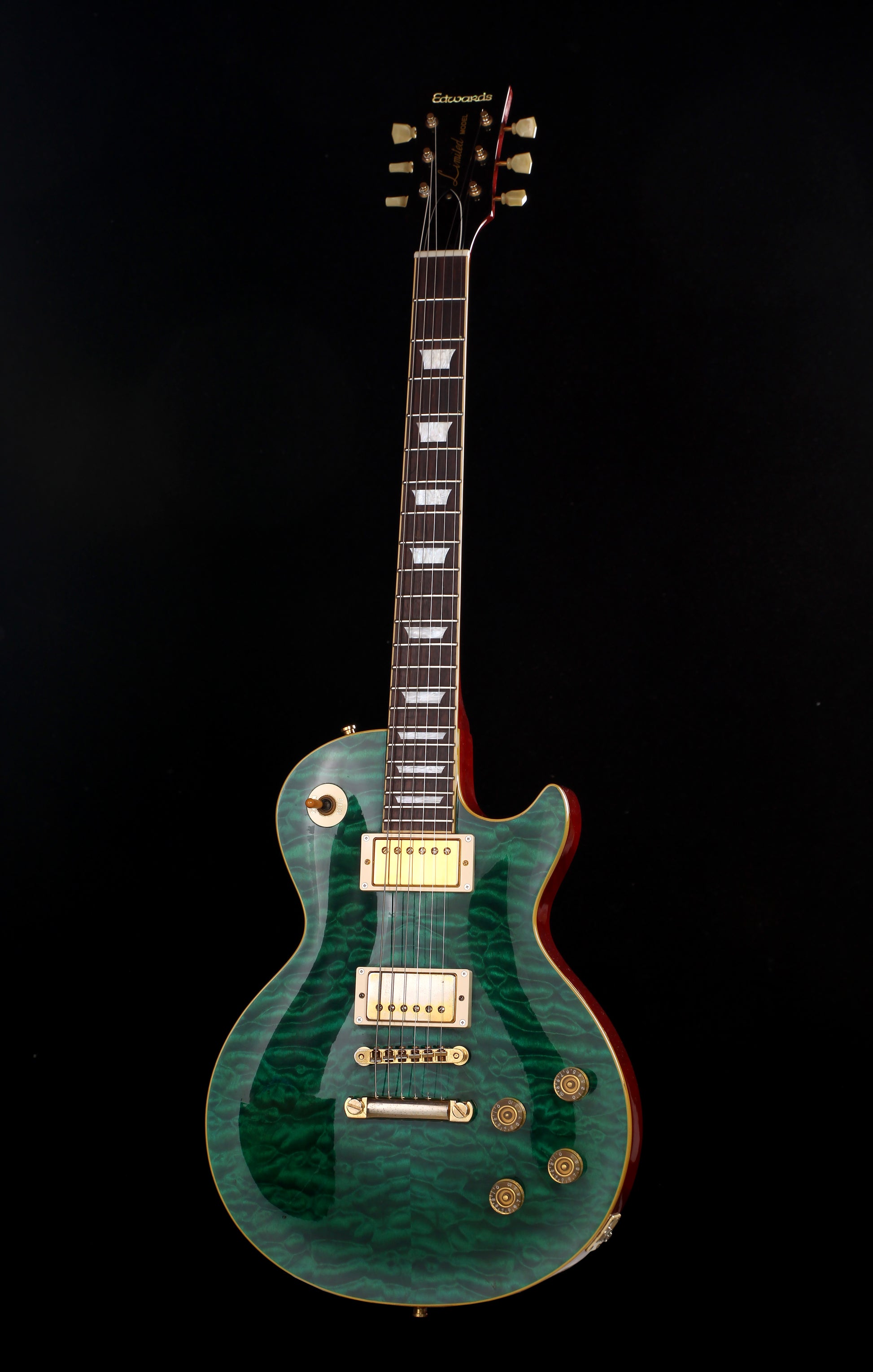 Edwards by ESP E-LP-85 SD/QM Transparent Green  Gibson 57 Classic / Seymour Duncan SH-4