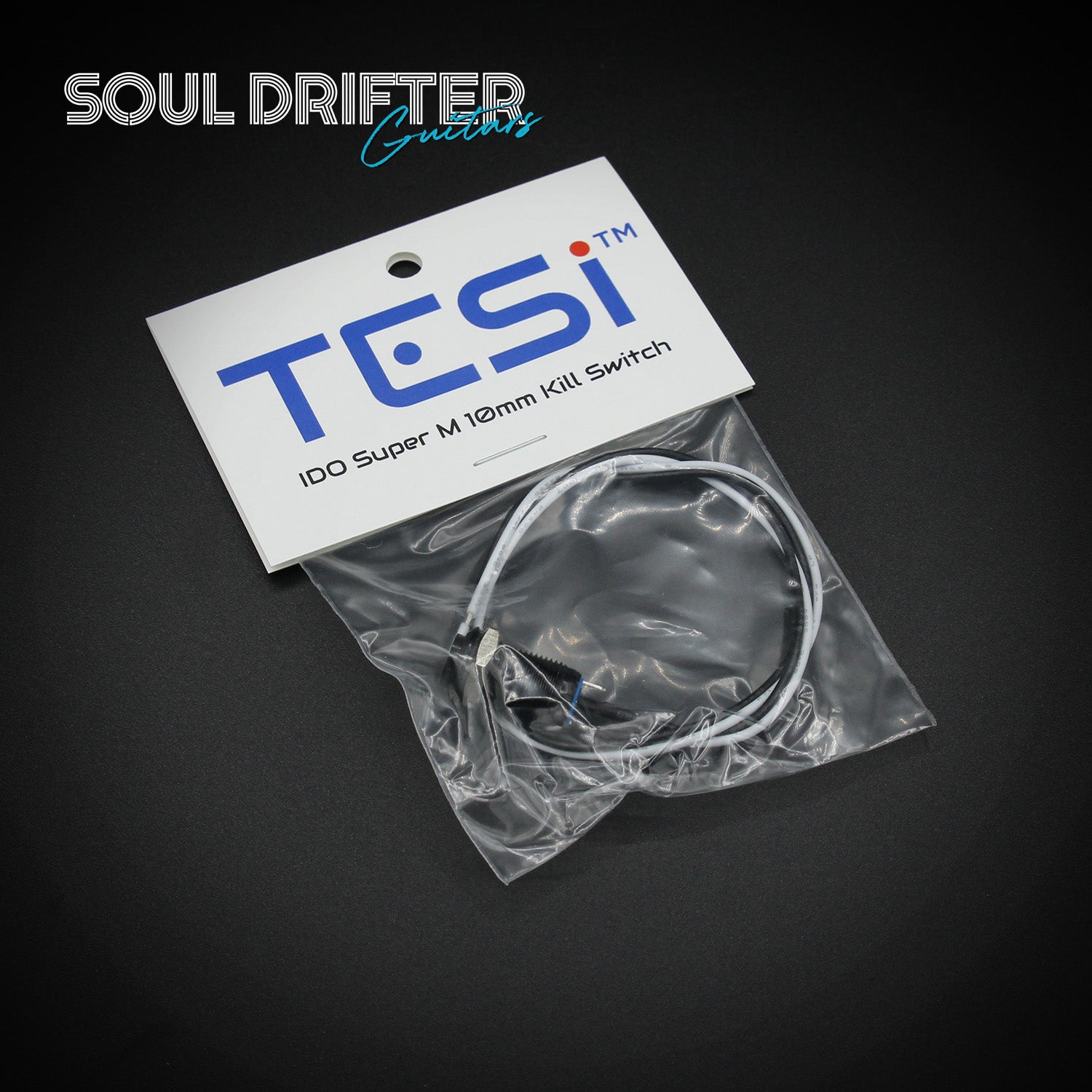 Tesi IDO Super M 10MM Metal Momentary Push Button Guitar Kill Switch - Black
