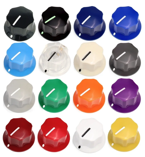 Tesi Wolfgang Guitar Knob with Brass Insert and Set Screw - Clear