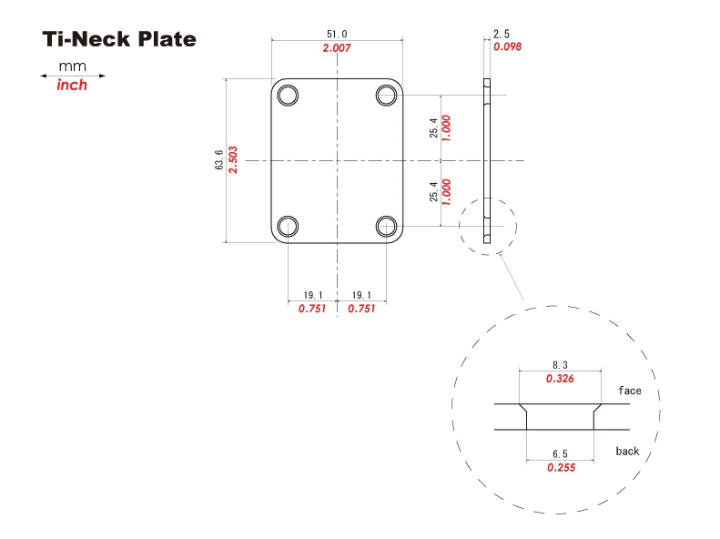 KTS Titanium Neck Joint Plate