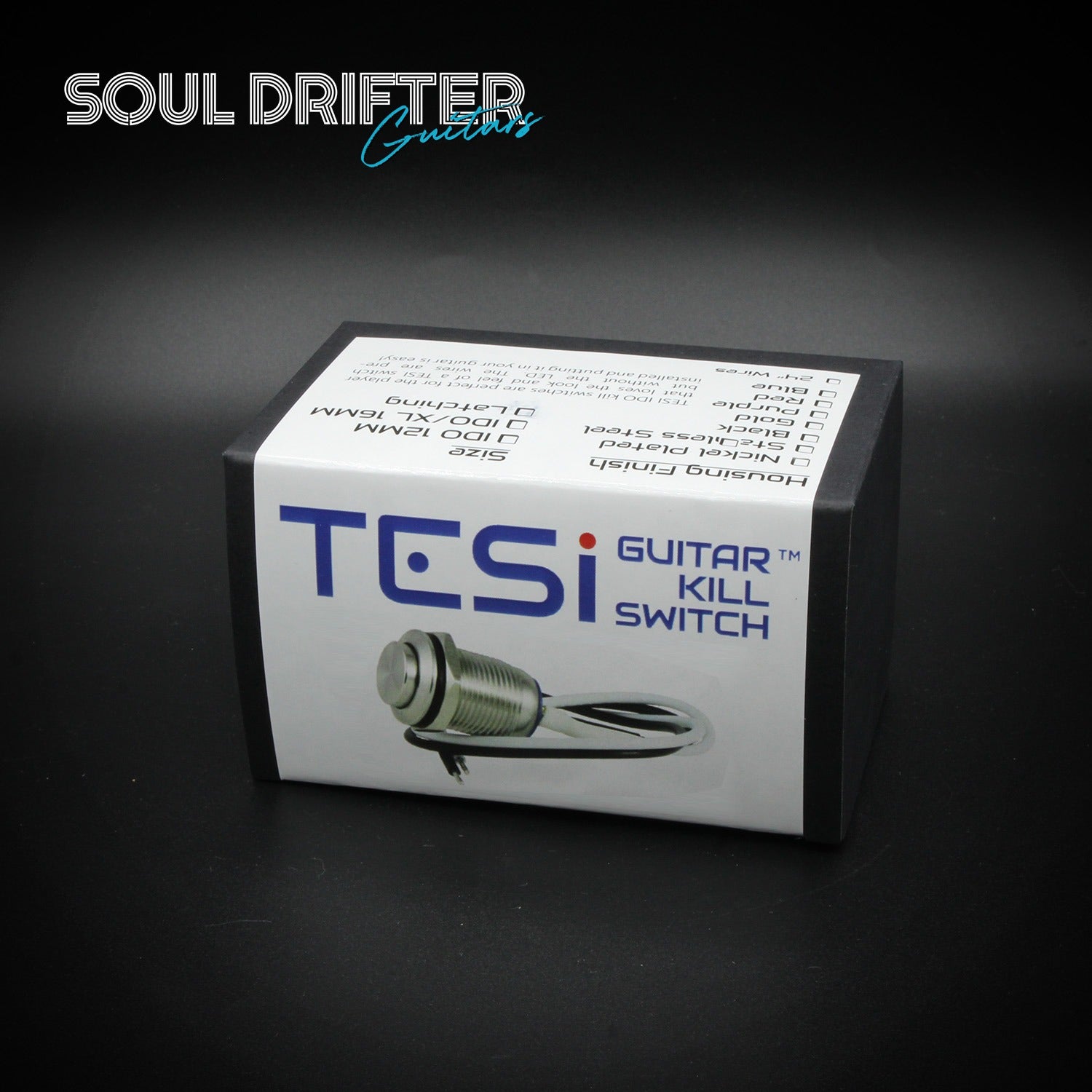 Tesi IDO 12mm Metal Momentary Push Button Guitar Kill Switch - Stainless Steel