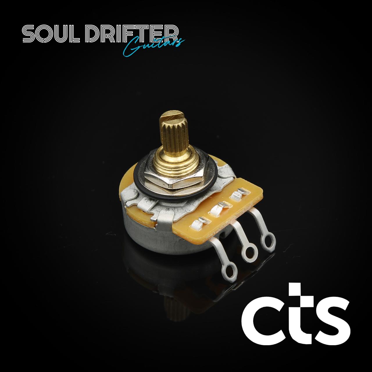 CTS Precision Short Split Shaft Pot - 250k Audio Taper