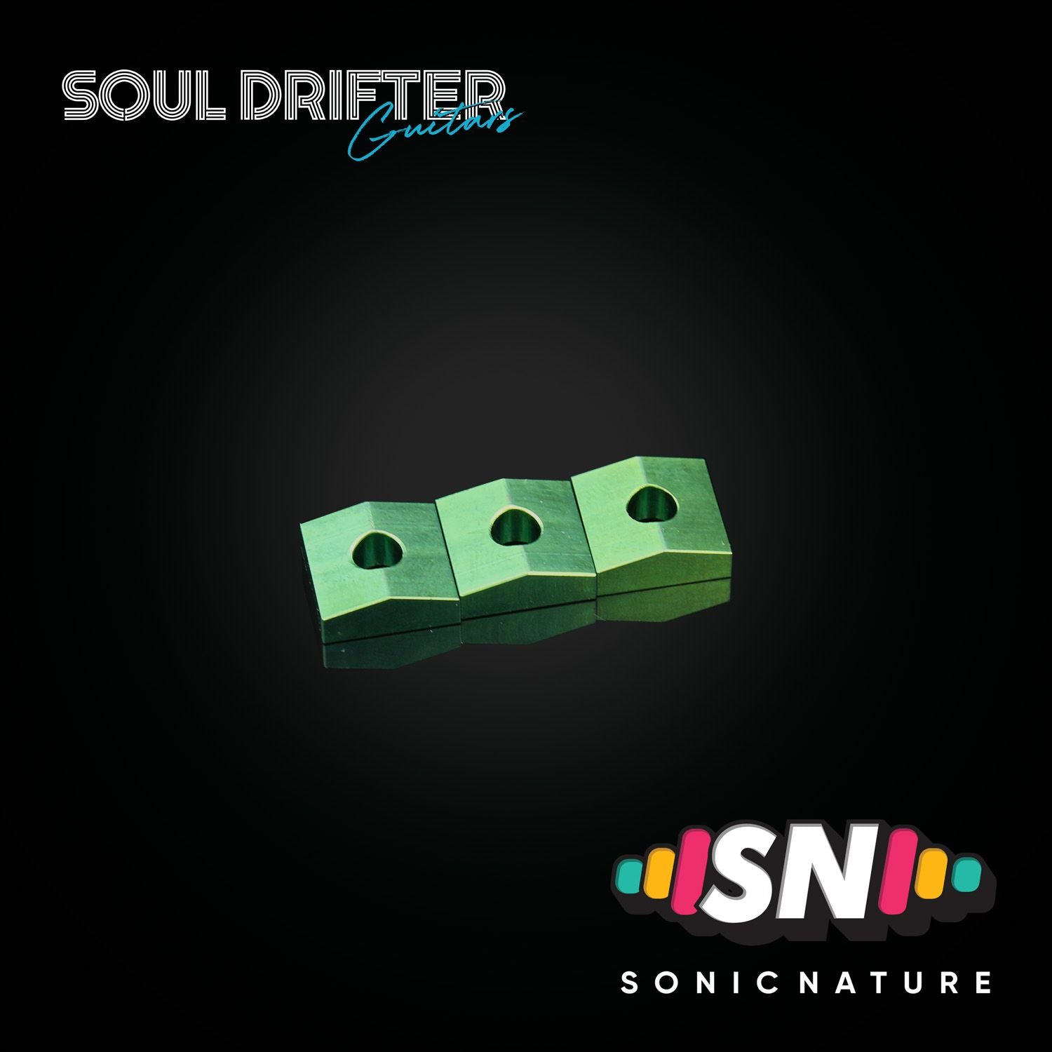 Sonic Nature GR5 Titanium Nut Clamp Blocks - Green