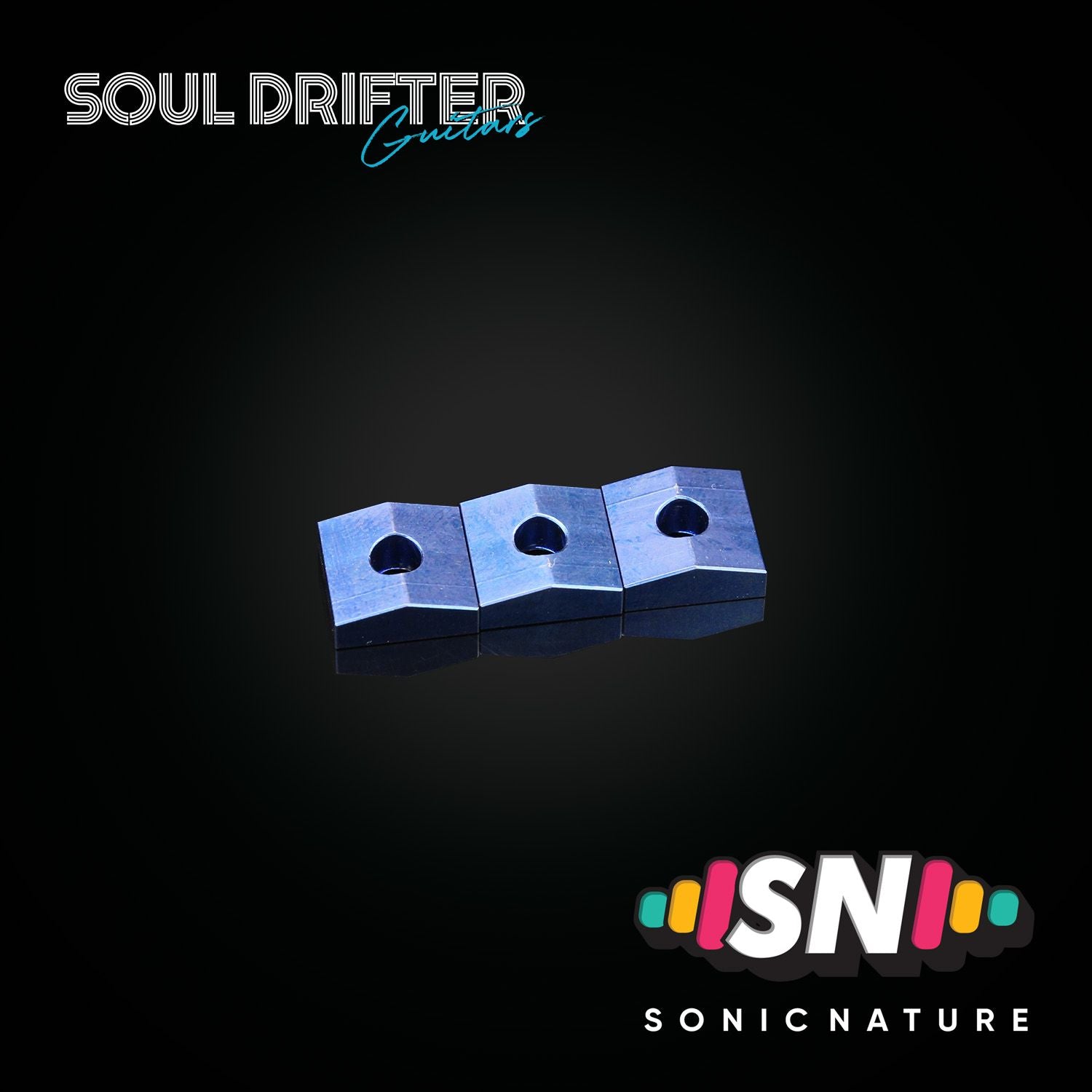Sonic Nature GR5 Titanium Nut Clamp Blocks - Blue