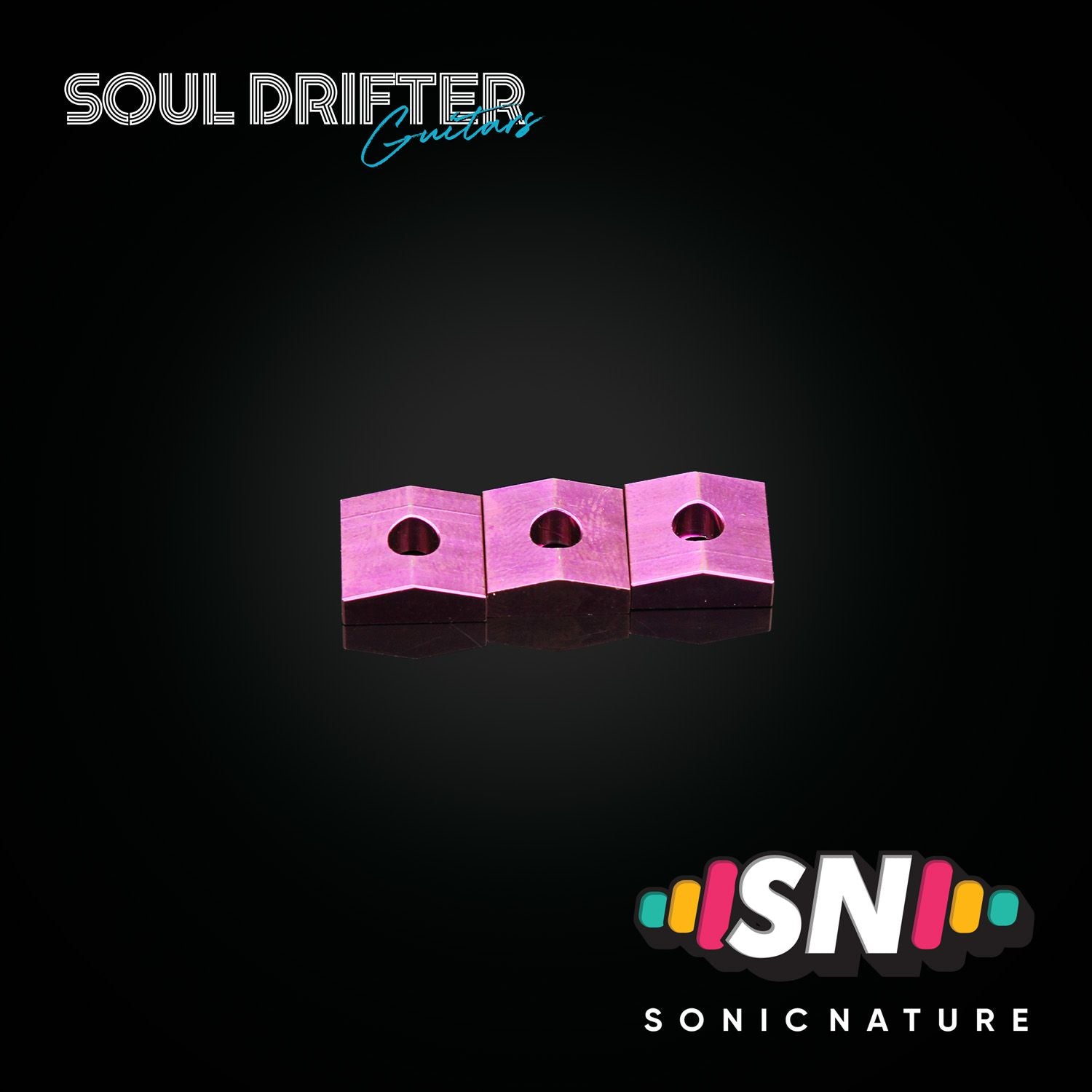 Sonic Nature GR5 Titanium Nut Clamp Blocks - Purple