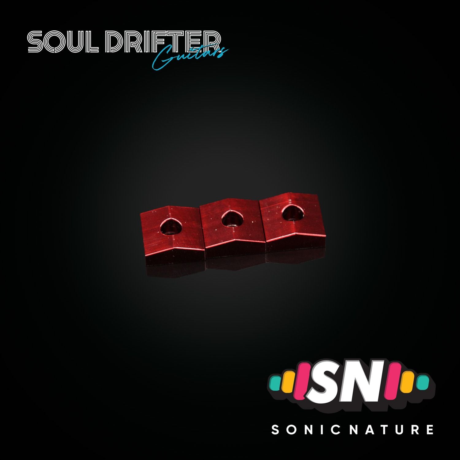 Sonic Nature GR5 Titanium Nut Clamp Blocks - Red