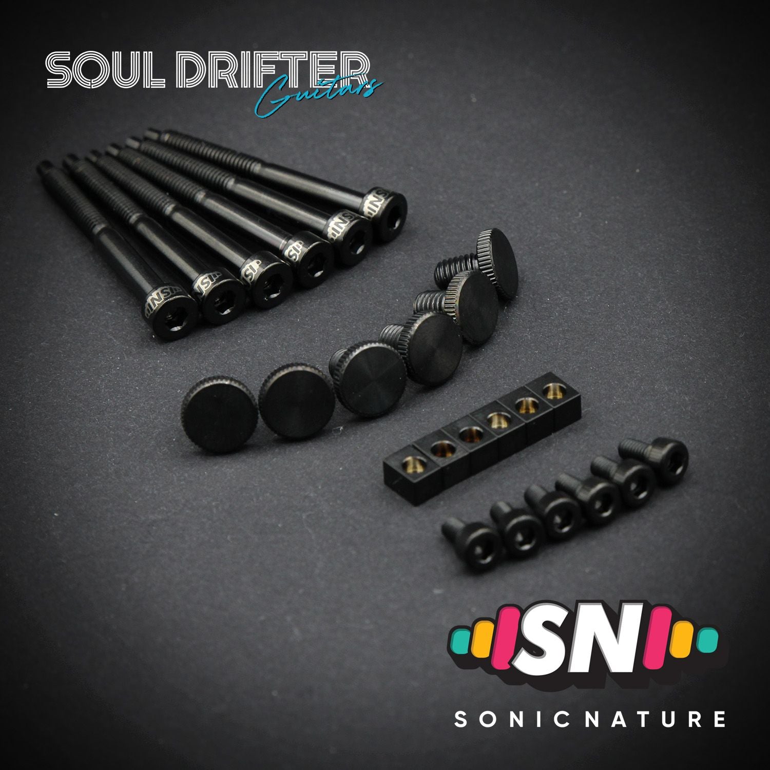 Sonic Nature GR5 Titanium Bridge Hardware Pack for Floyd - Black