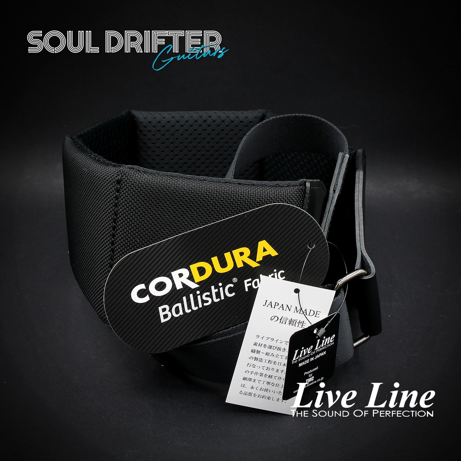 TMC Live Line Comfort Series Cordura Padded Guitar Strap - Black