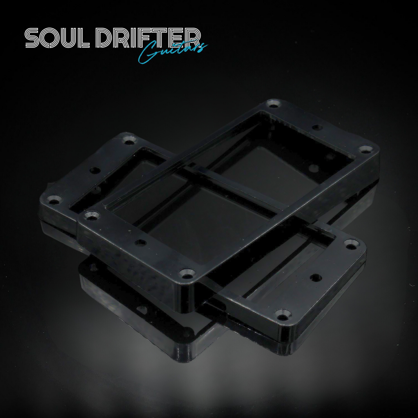 Humbucker Pickup Mounting Ring Set for Curved Top - Black