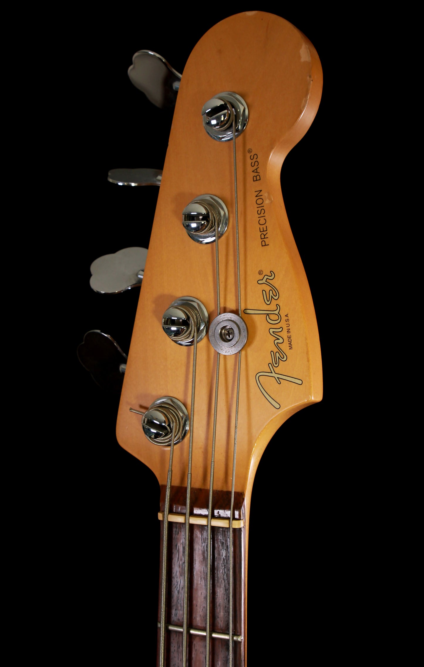 Fender USA Precision Bass Olympic White Gold Guard 1998