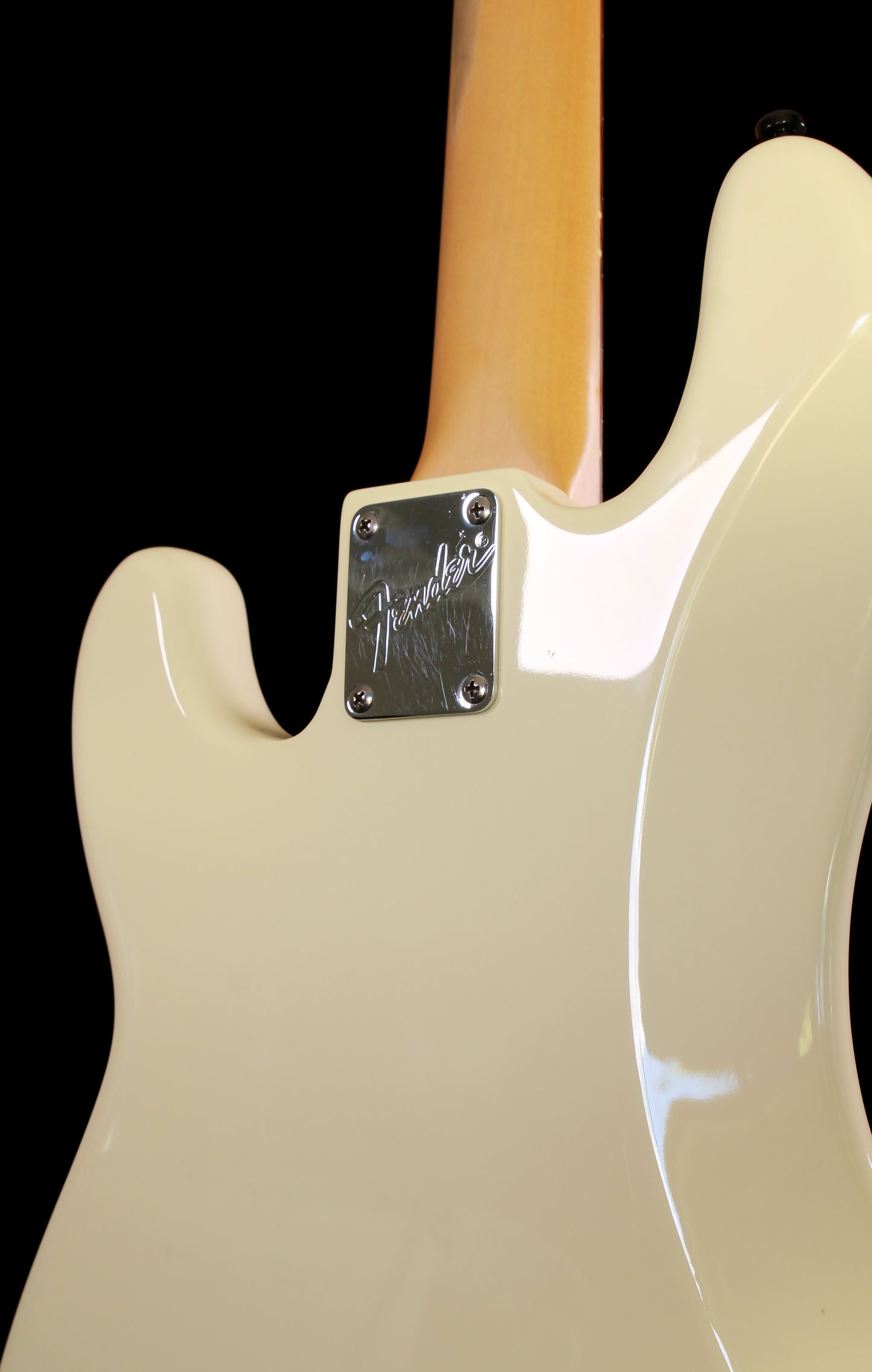 Fender USA Precision Bass Olympic White Gold Guard 1998