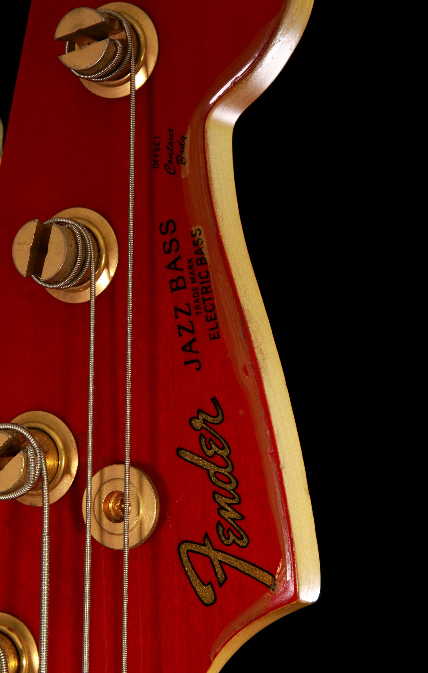 Fender Japan JBD-62-75 Jazz Bass Transparent Red Gold Hardware E Series 1984-1987