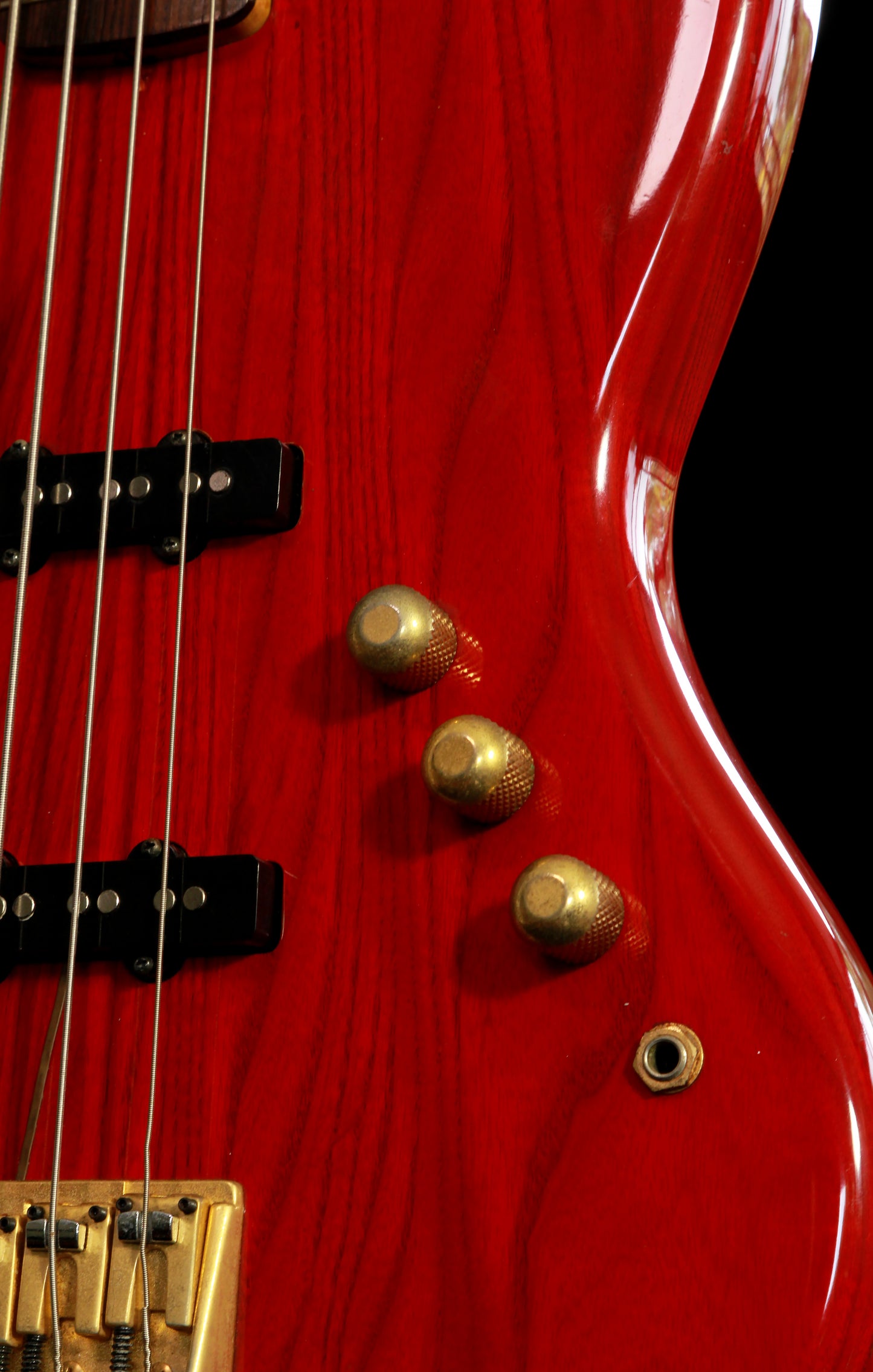 Fender Japan JBD-62-75 Jazz Bass Transparent Red Gold Hardware E Series 1984-1987