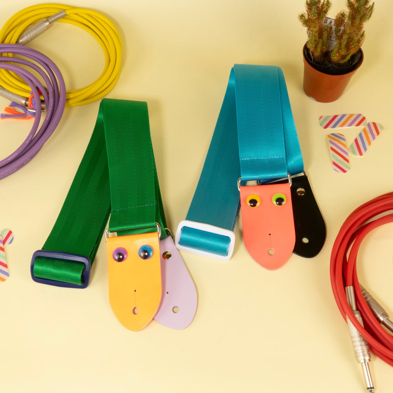 tsundrum_chan My Friend Guitar Strap - Sky Blue