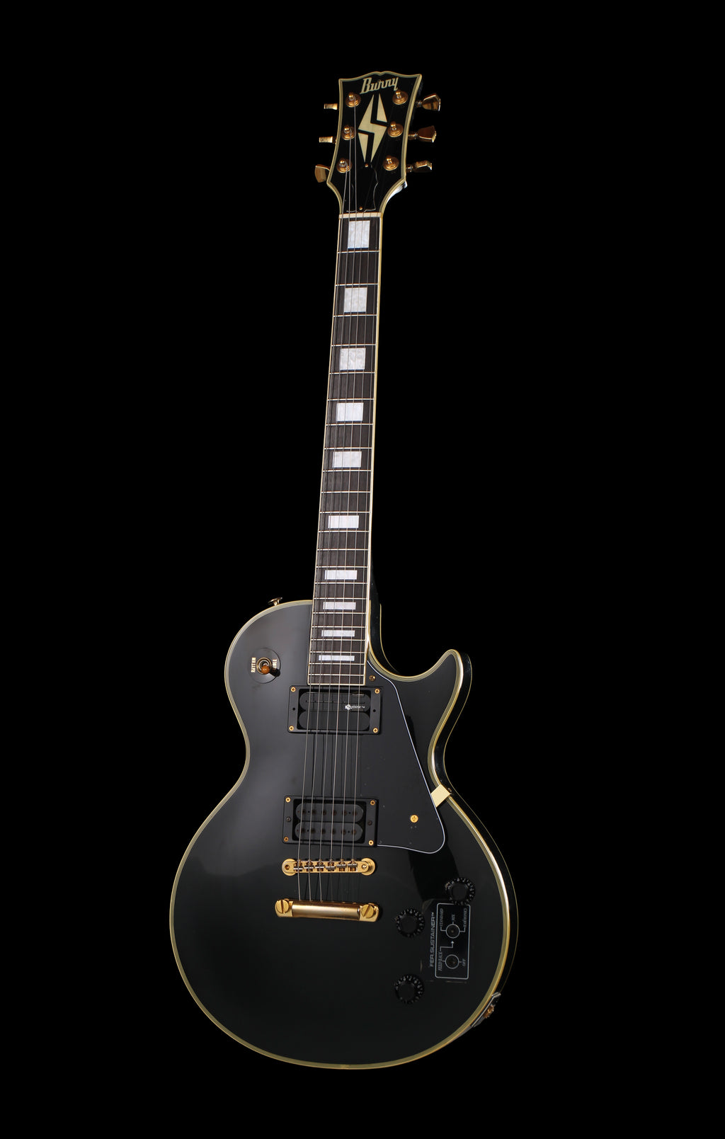 Burny RLC-105X Pata Les Paul Custom Ebony  w/Sustainer System