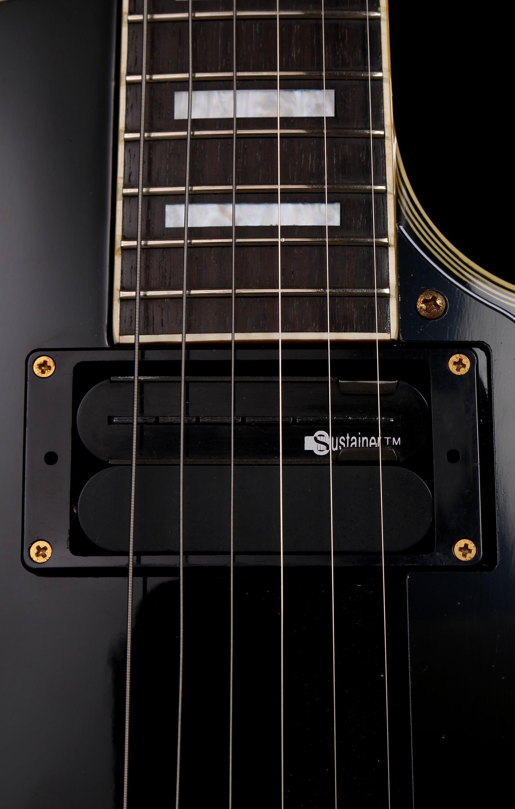 Burny RLC-105X Pata Les Paul Custom Ebony  w/Sustainer System