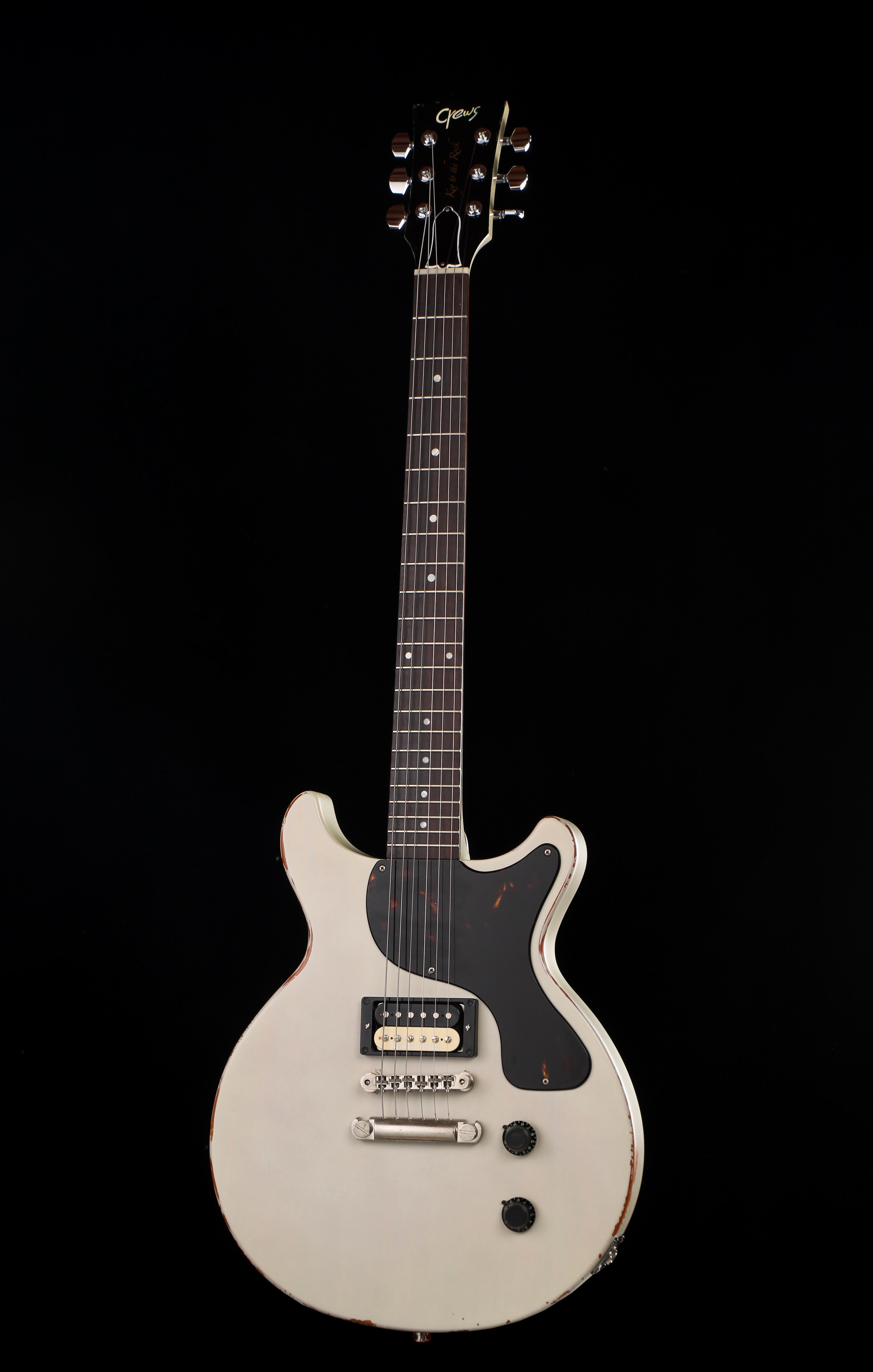 ギター crews maniac sound ktr02jr Crews Maniac Sound KTR-02 JR Les Paul Junior Refinished Relic Grey