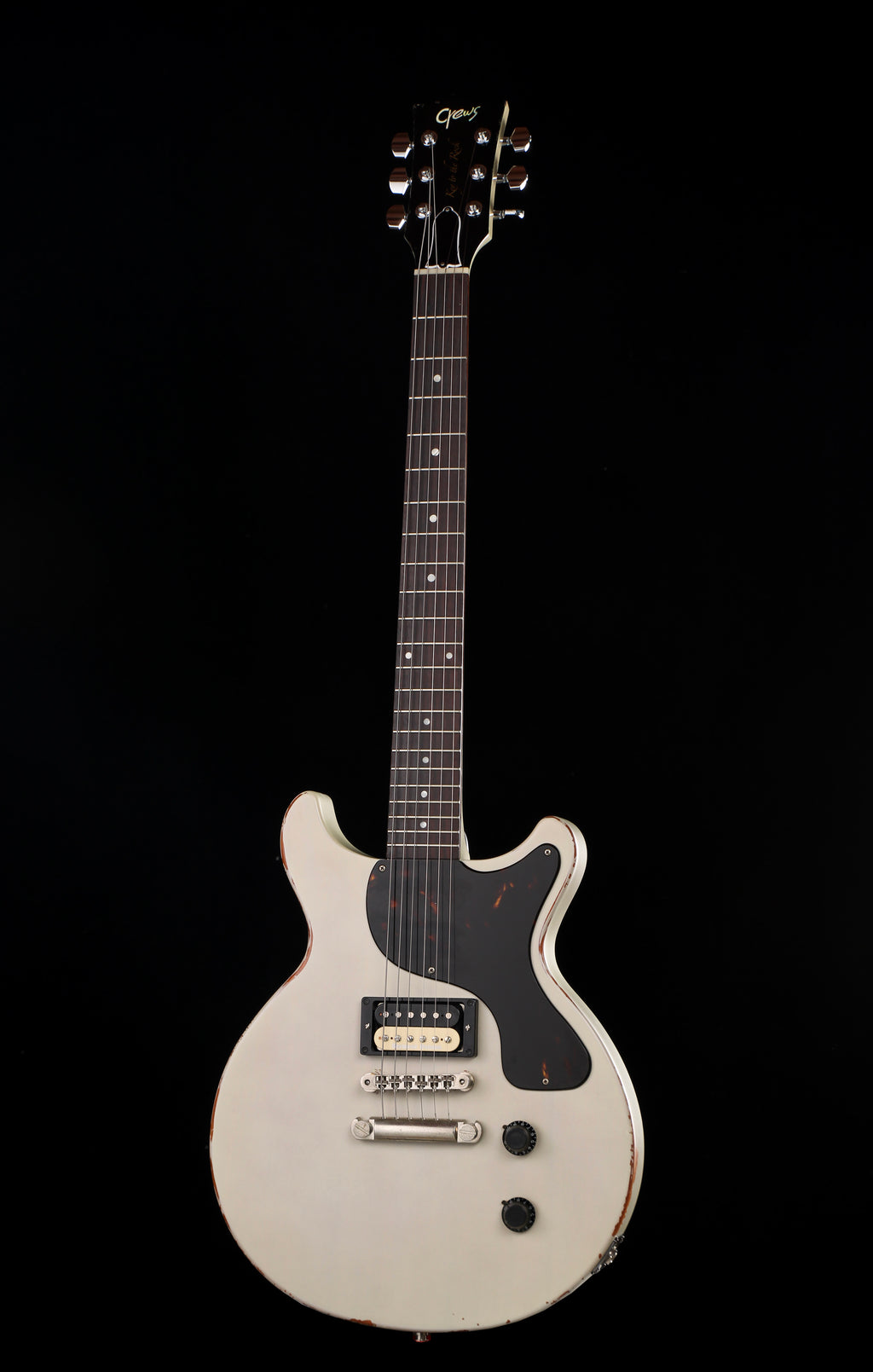 Crews Maniac Sound KTR-02 JR Les Paul Junior Refinished Relic Grey Lacquer Seymour Duncan Humbucker