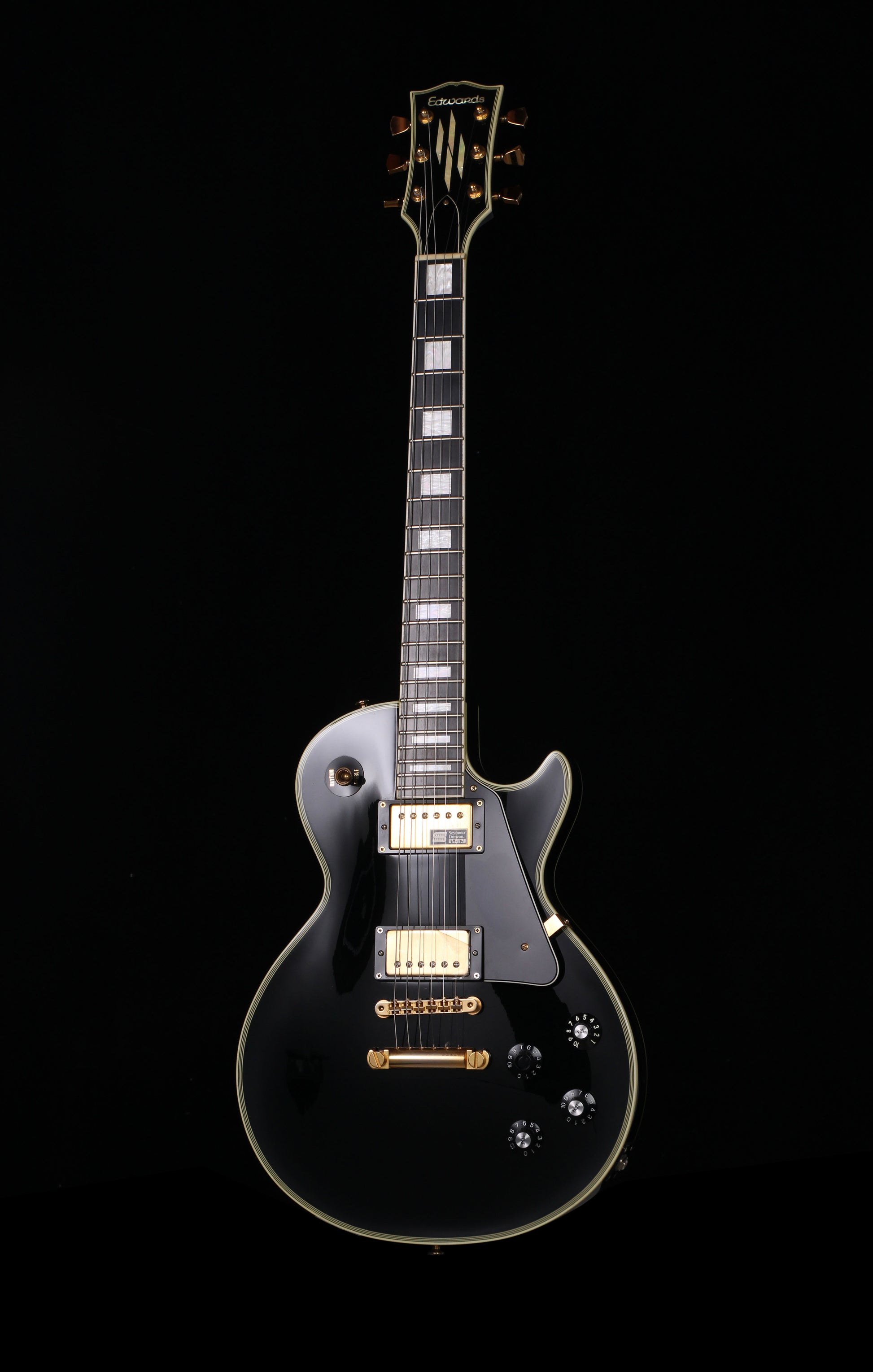 Edwards by ESP E-LP-92CD Les Paul Custom Ebony 2013 Seymour Duncan Pickups