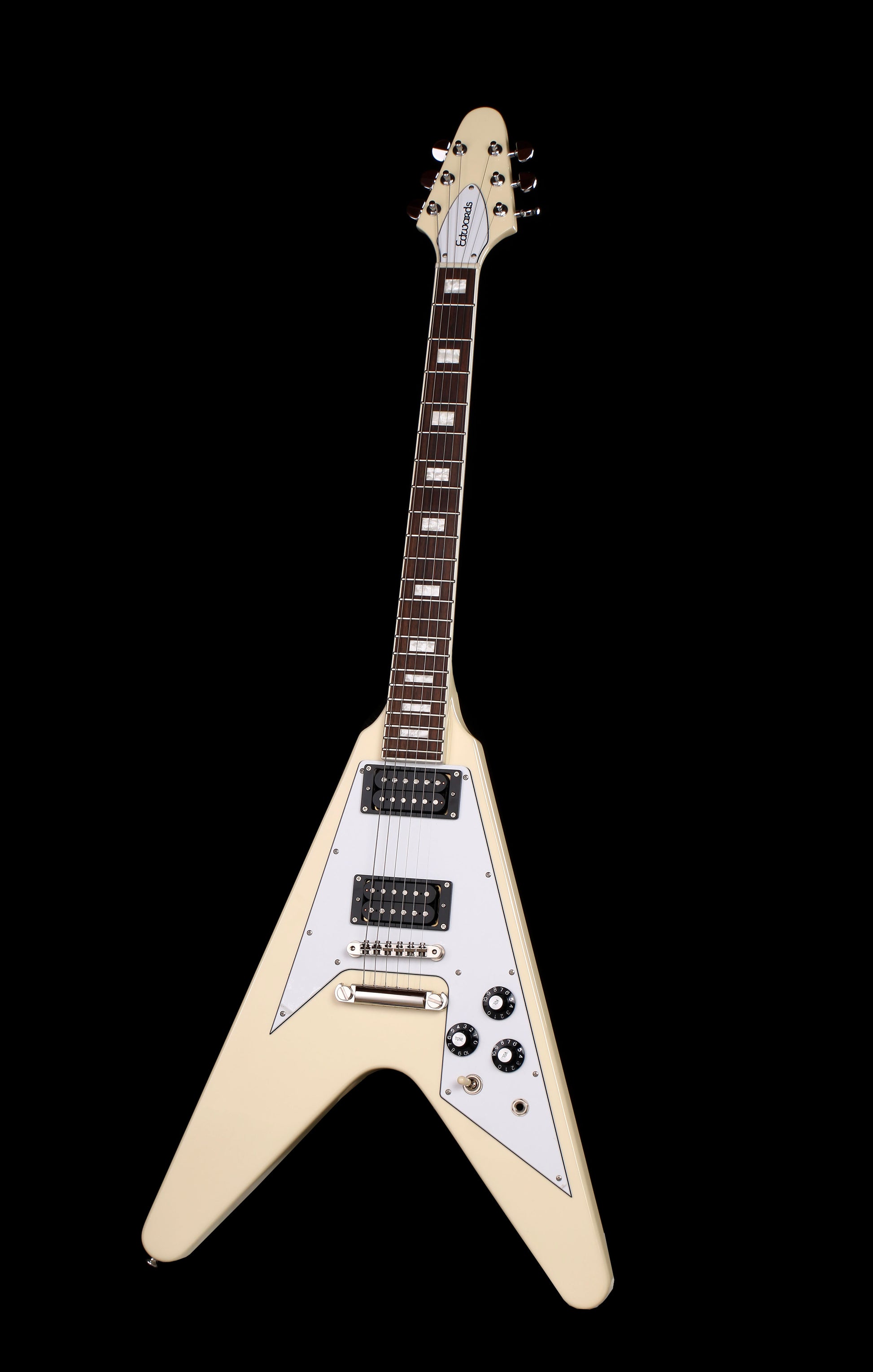 Edwards by ESP E-FV Flying V Vintage White