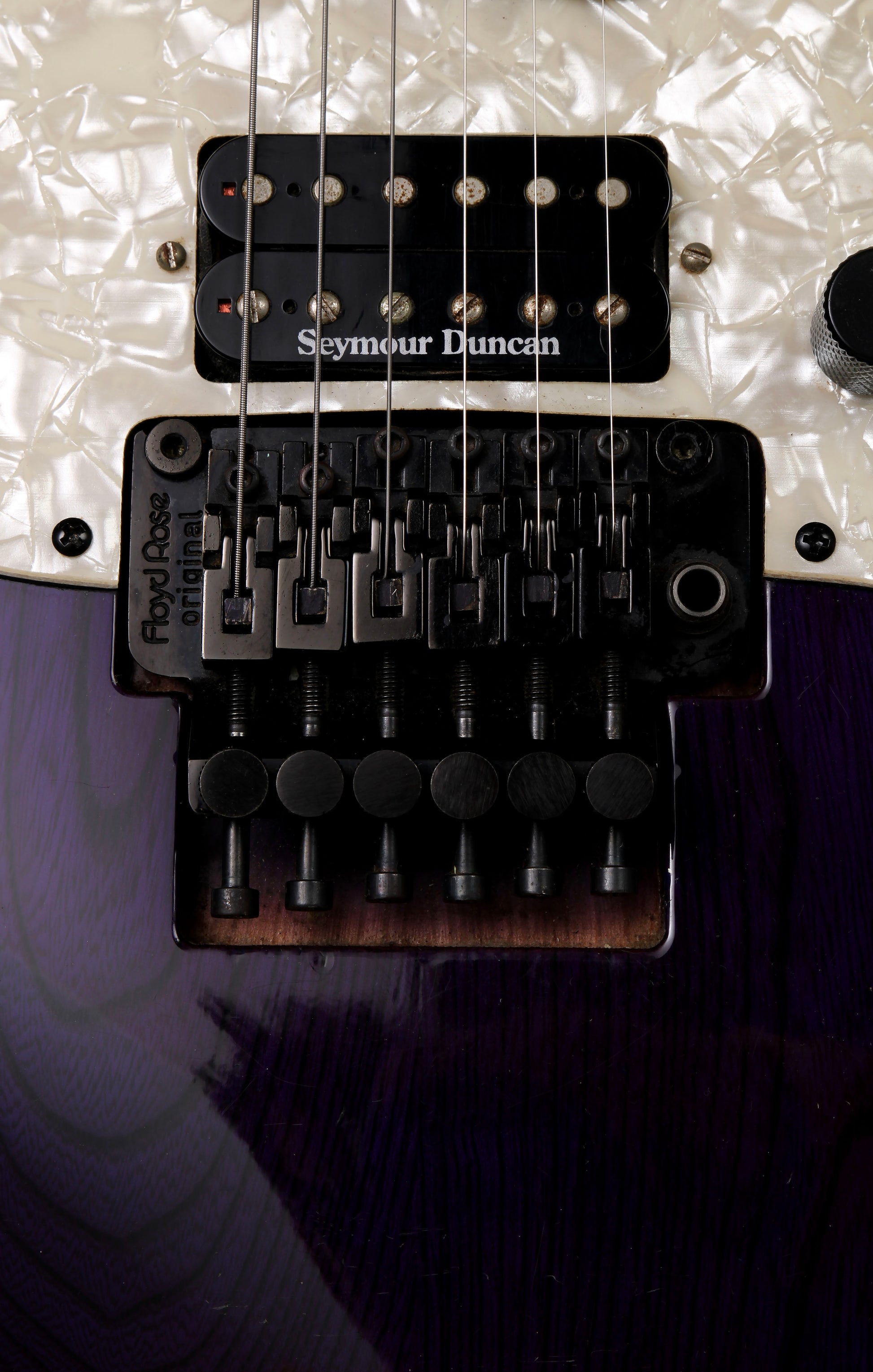 ESP Maverick Deluxe Transparent Purple, Pearloid Pickguard, Seymour Duncan Pickups, Floyd Rose