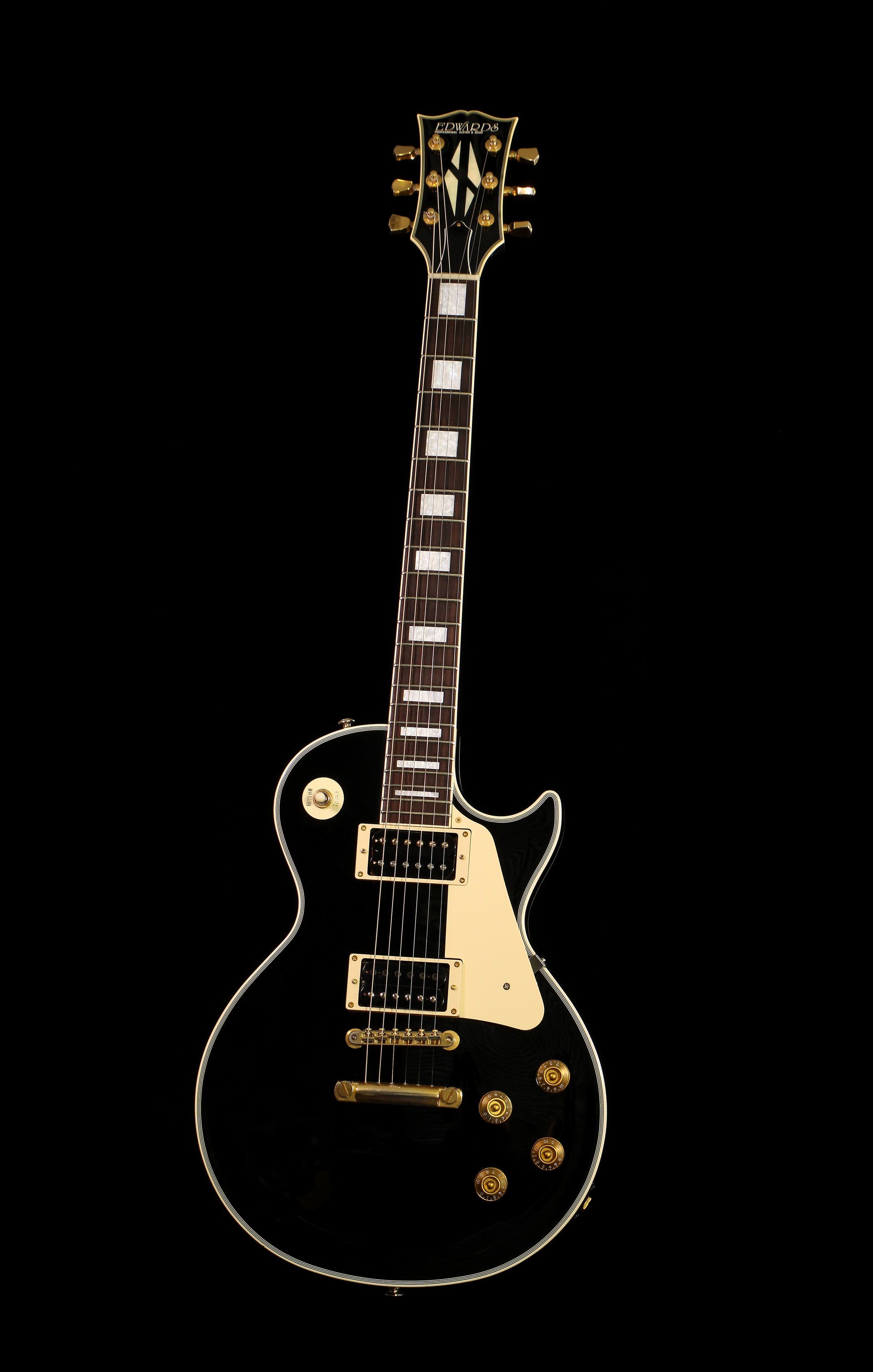 Edwards by ESP E-LP Les Paul Noel Gallagher Tribute Les Paul Custom Ebony