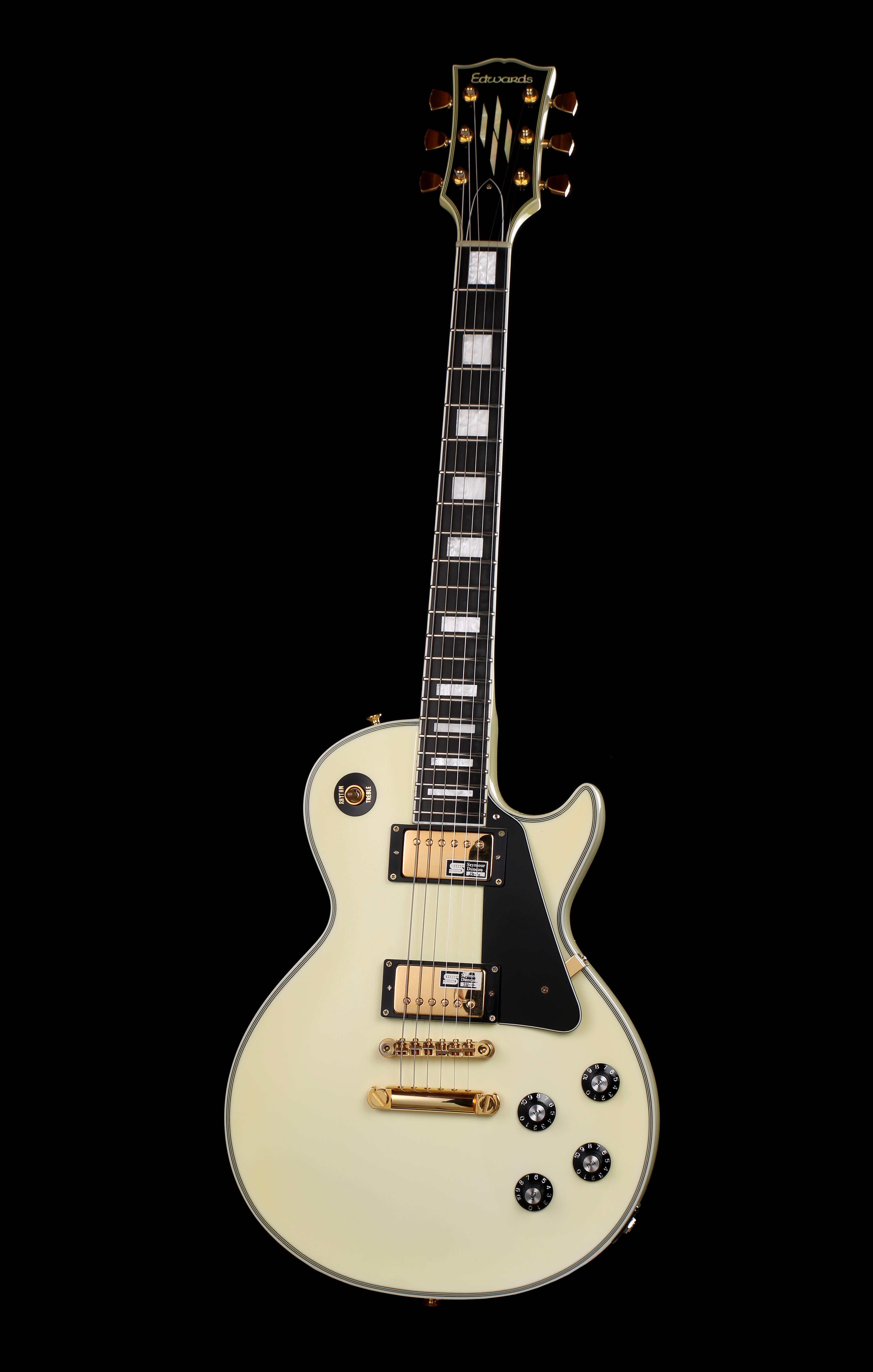 Edwards by ESP E-LP-130CD WH Les Paul Custom Antique White 2009