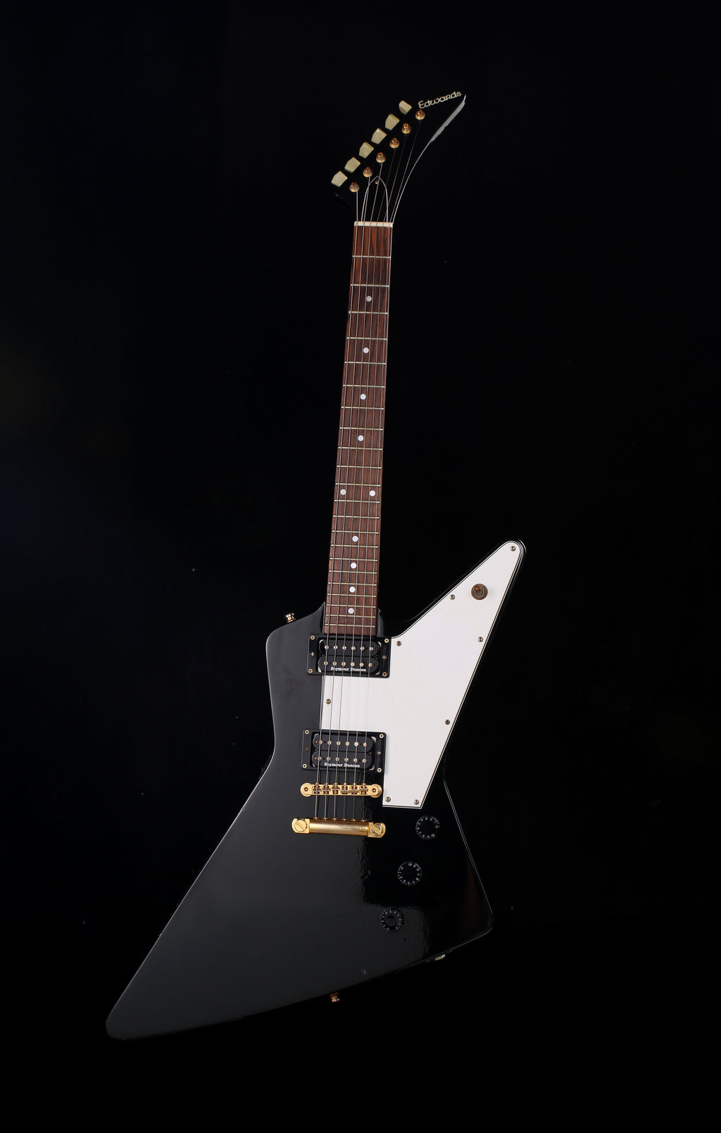 Edwards by ESP E-EX Explorer Ebony / Gold Hardware 2014 Seymour Duncan Pickups