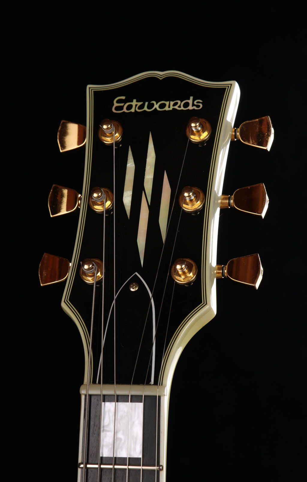 Edwards by ESP E-LP-130CD WH Les Paul Custom Antique White 2009 Seymour Duncan Pickups