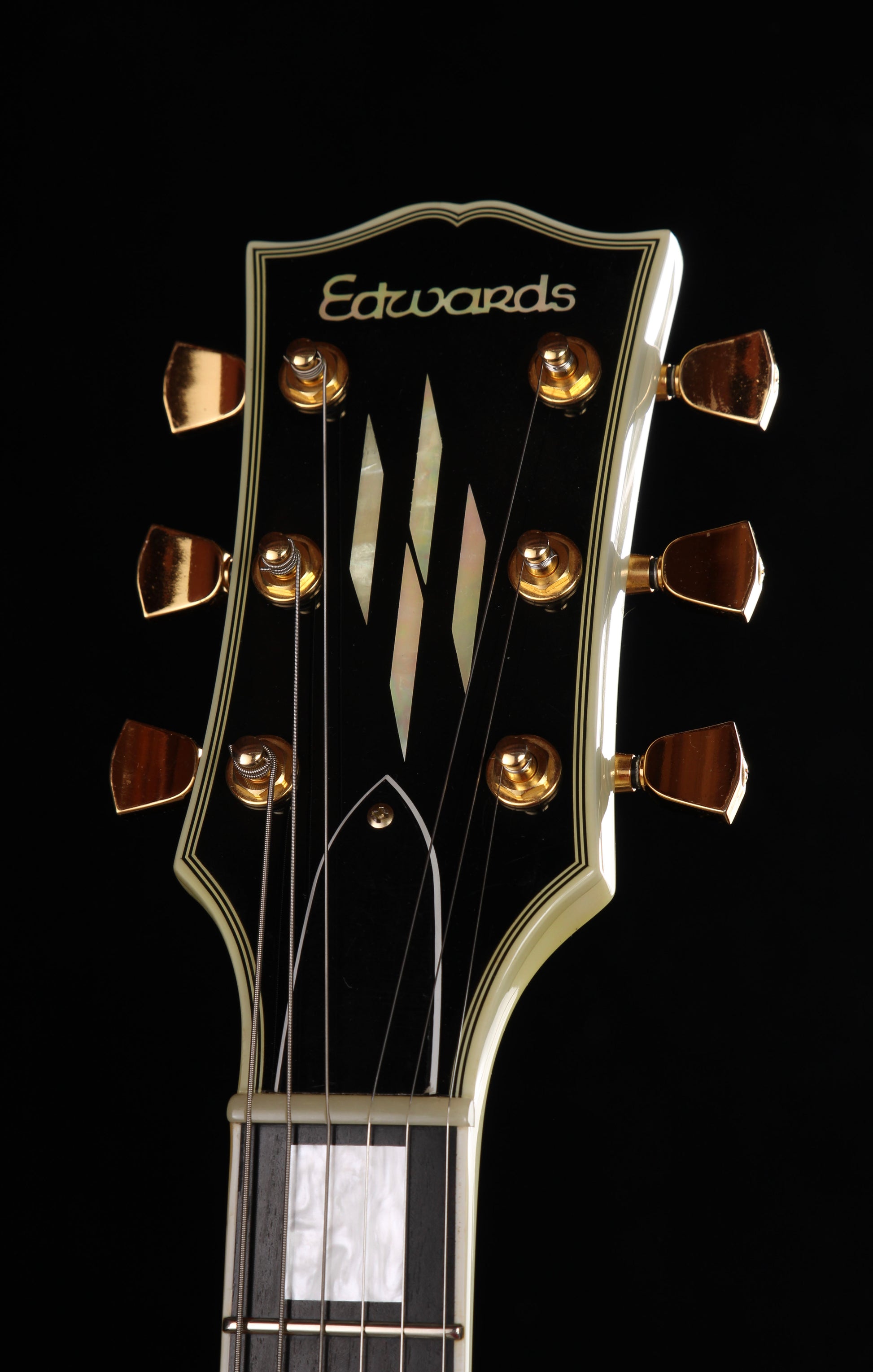 Edwards by ESP E-LP-130CD WH Les Paul Custom Antique White 2009 Seymour Duncan Pickups