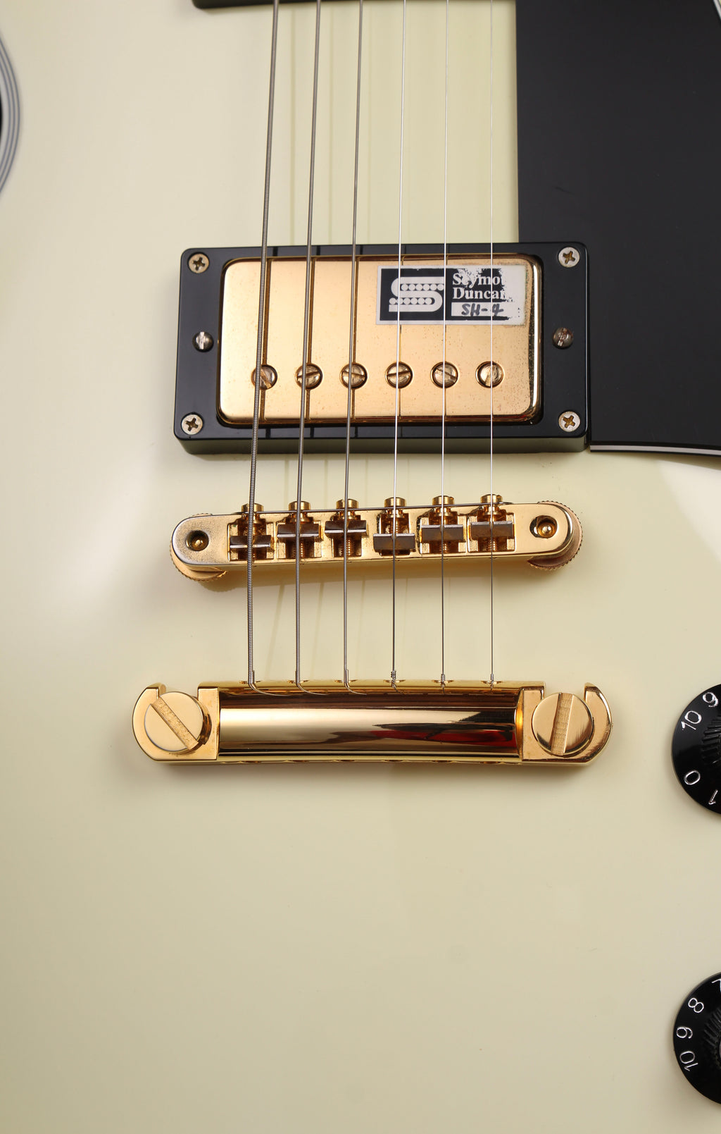 Edwards by ESP E-LP-130CD WH Les Paul Custom Antique White 2009 Seymour Duncan Pickups