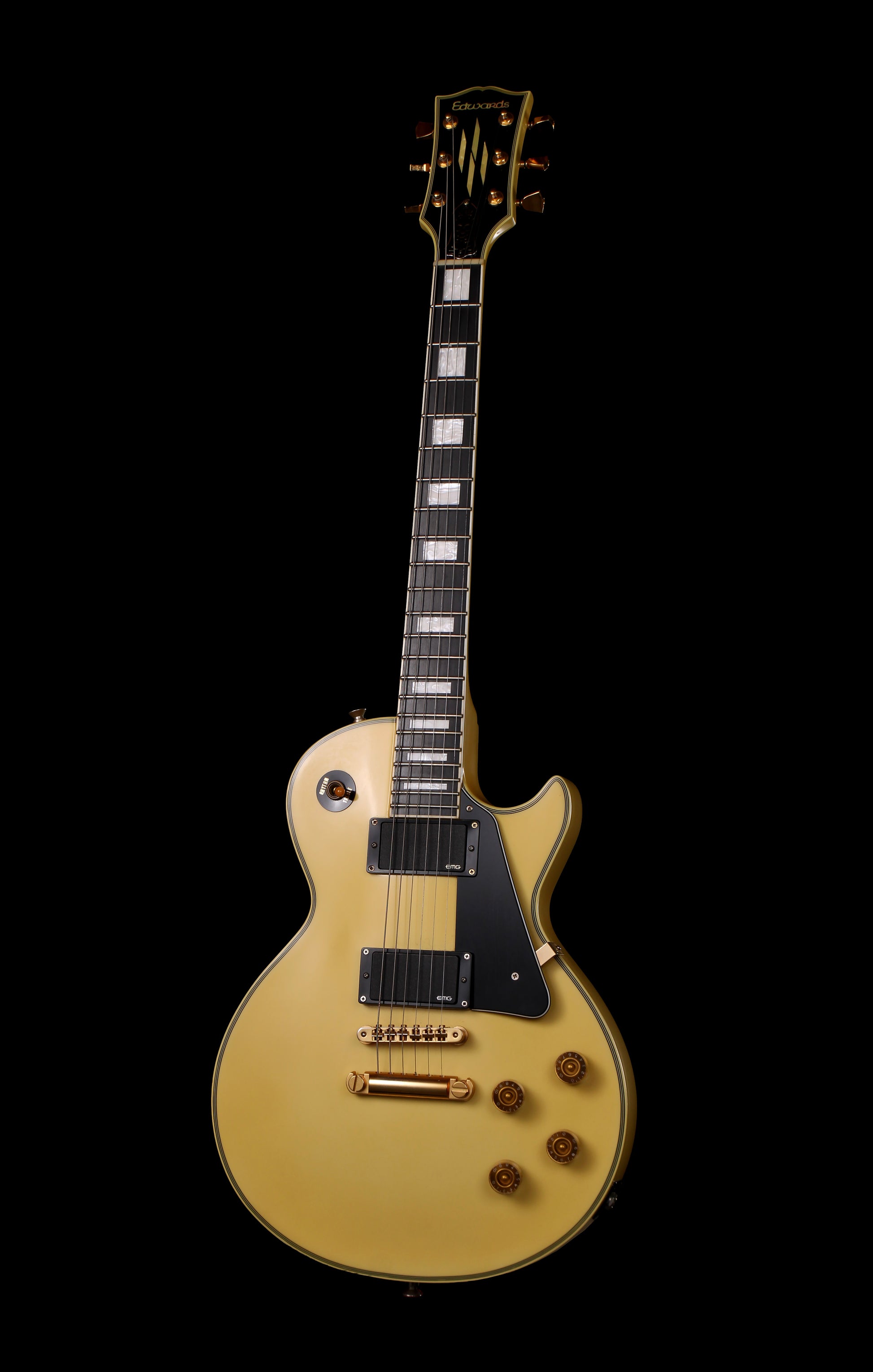 Edwards by ESP E-LP-130 CD Les Paul Custom White 2011 EMG Humbuckers