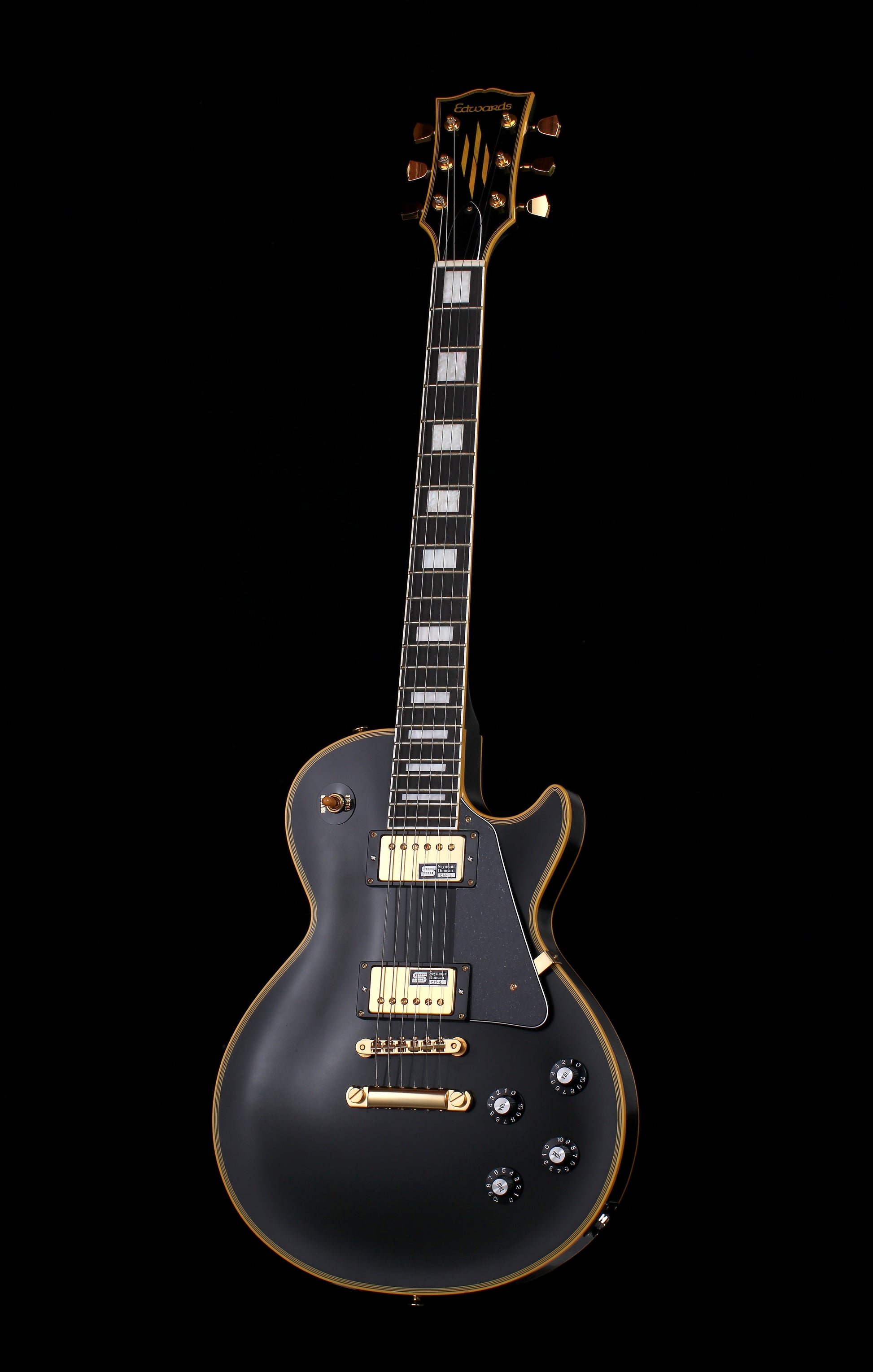 Edwards by ESP E-LP-98 LTC Les Paul Custom Ebony Seymour Duncan