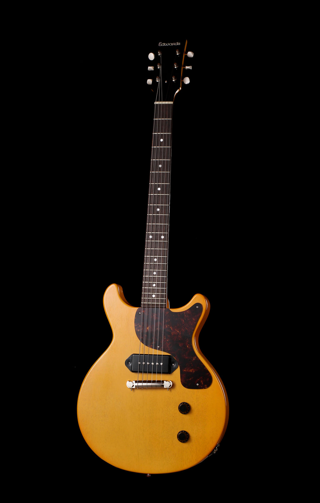 Edwards by ESP E-LS-JR LTD Les Paul Junior Double Cut TV Yellow Lacquer Finish 2025