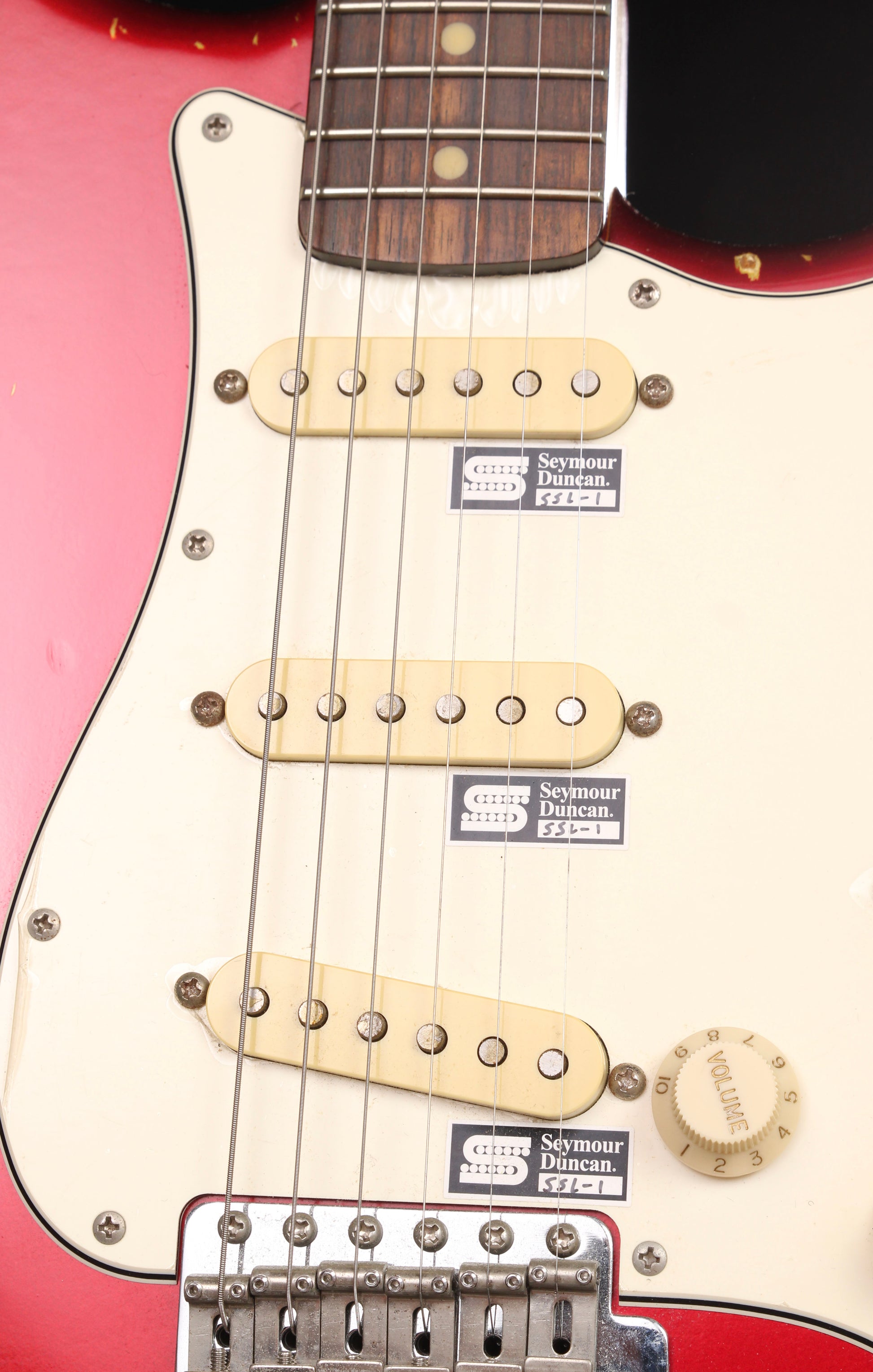 Edwards by ESP E-SE-108RE Stratocaster Relic Candy Apple Red 2014 Seynour Duncan Pickups