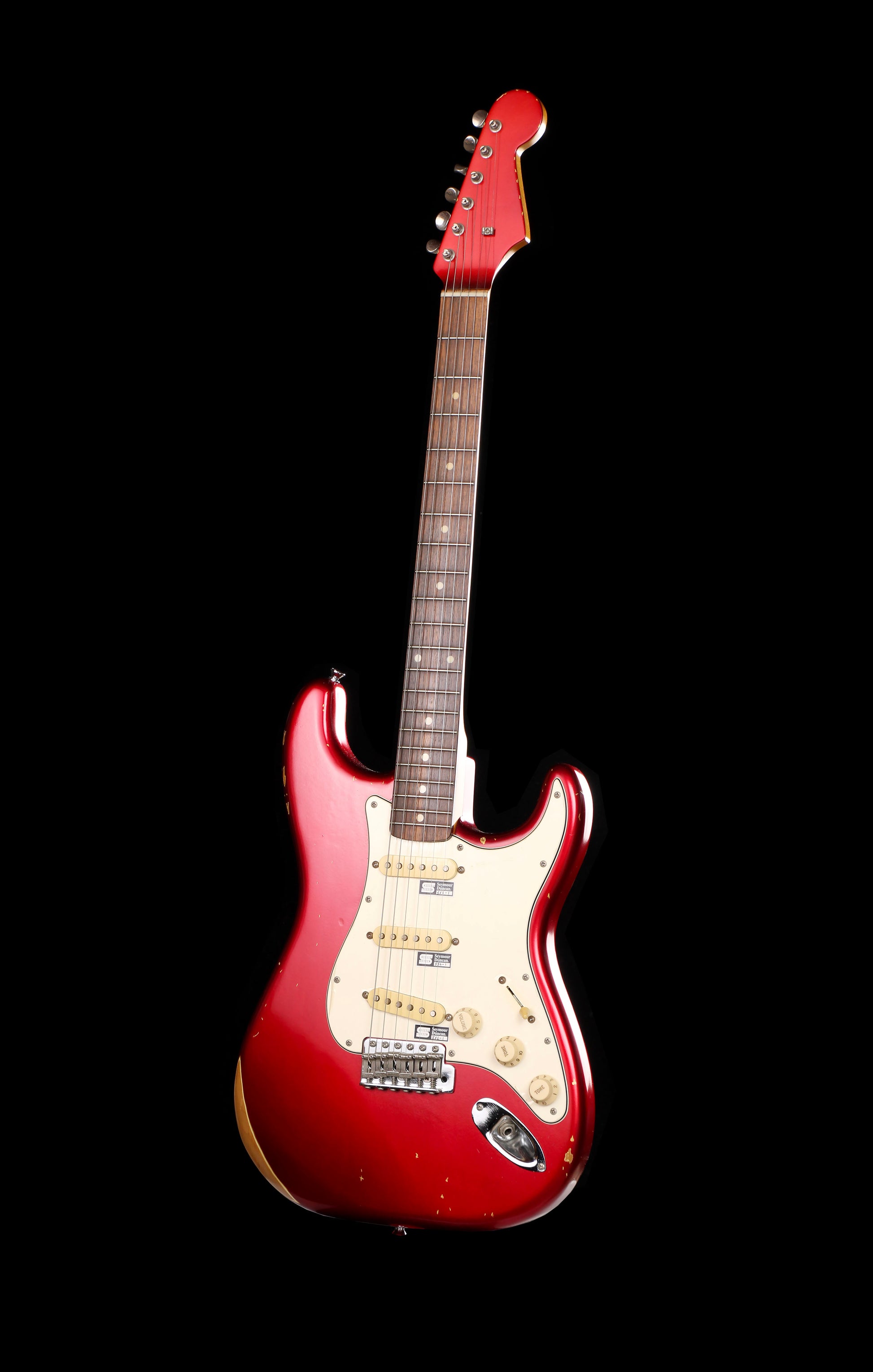 Edwards by ESP E-SE-108RE Stratocaster Relic Candy Apple Red 2014 Seynour Duncan Pickups
