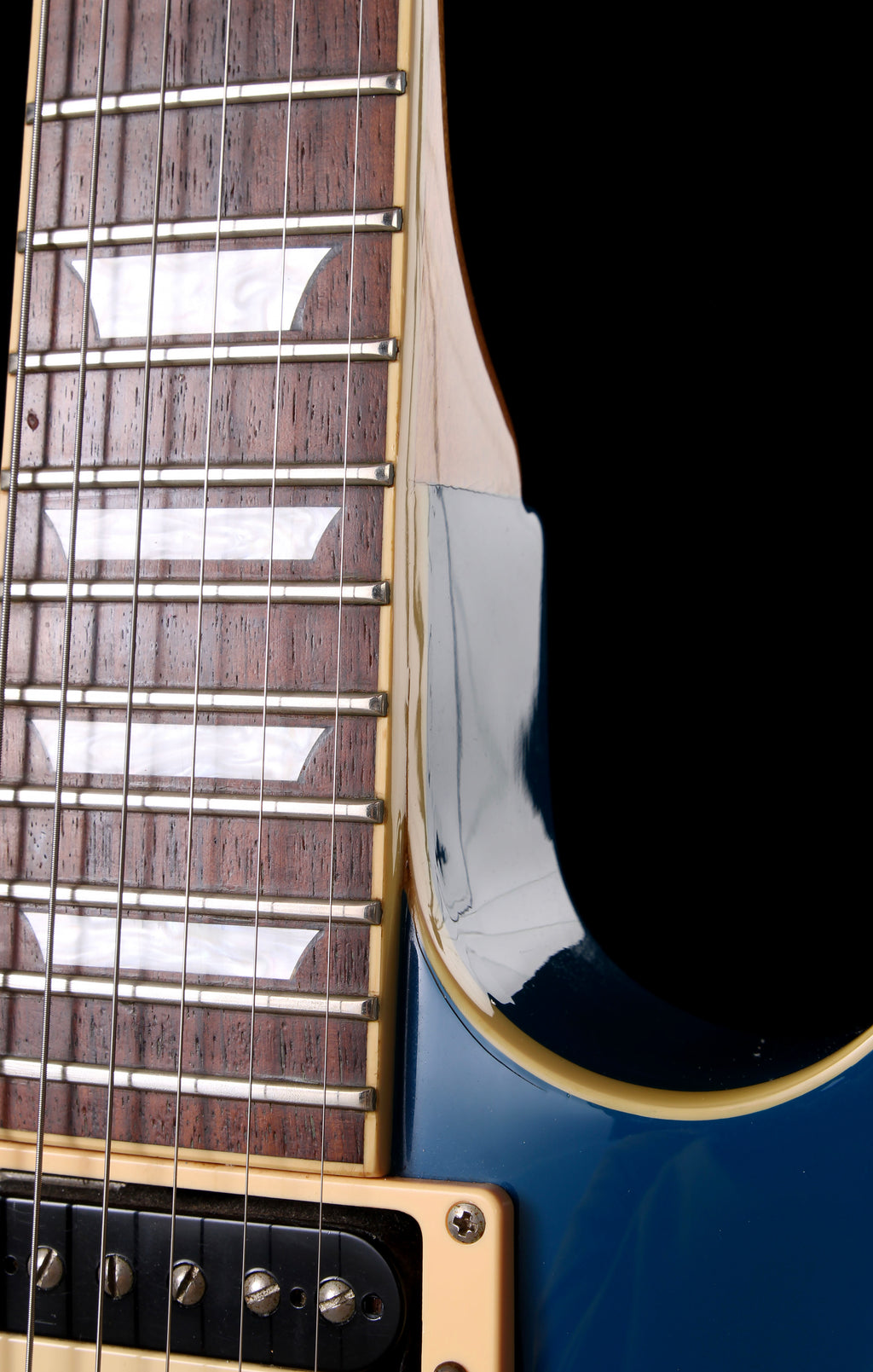 Edwards by ESP Ken Yokoyama Hi-Standard E-LP Solid Candy Blue Thicker Neck Seymour Duncan Pickups