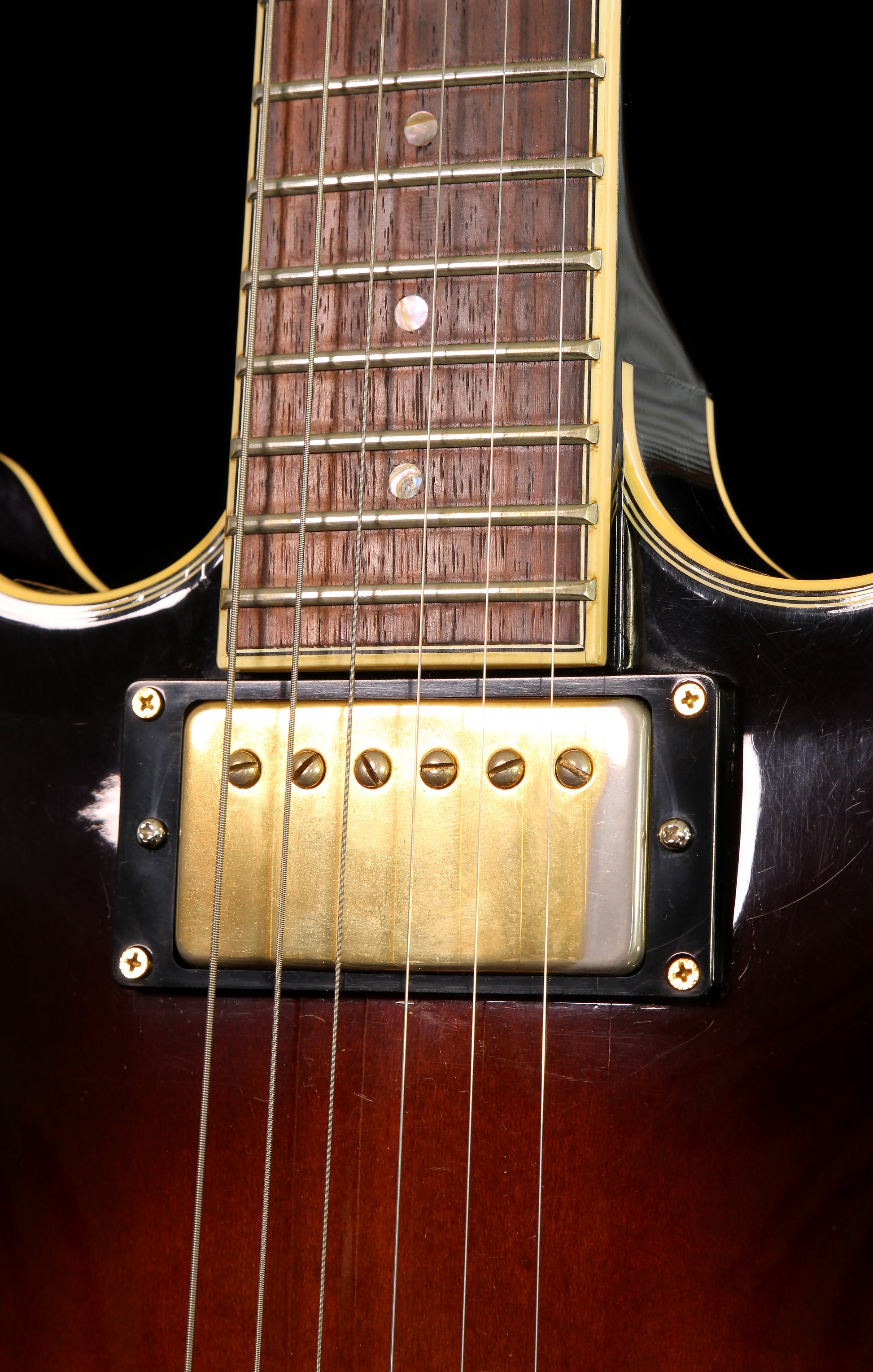 Edwards by ESP ESA-120F Fusanosuke Kondo Signature Custom Semi-Hollow Brown Sunburst 1995