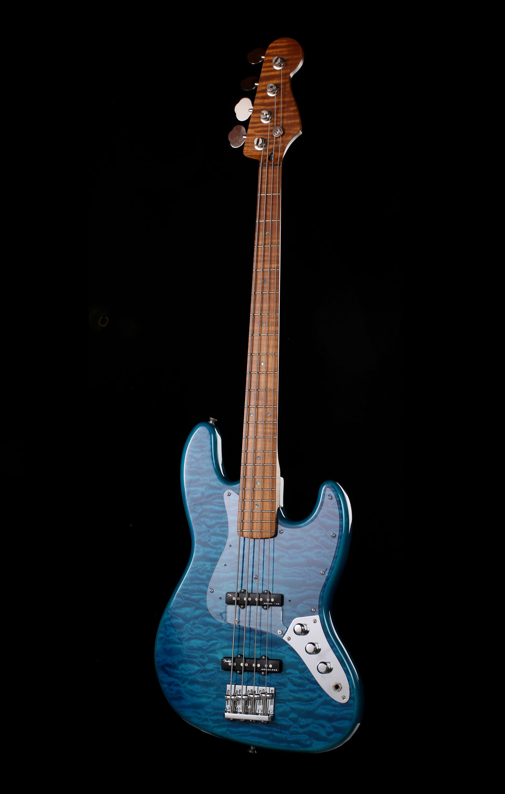 Fender Japan / Aftermarket Neck FSR Traditional II 70s Jazz Bass with Aftermarket Non-Fender Neck Caribbean Blue