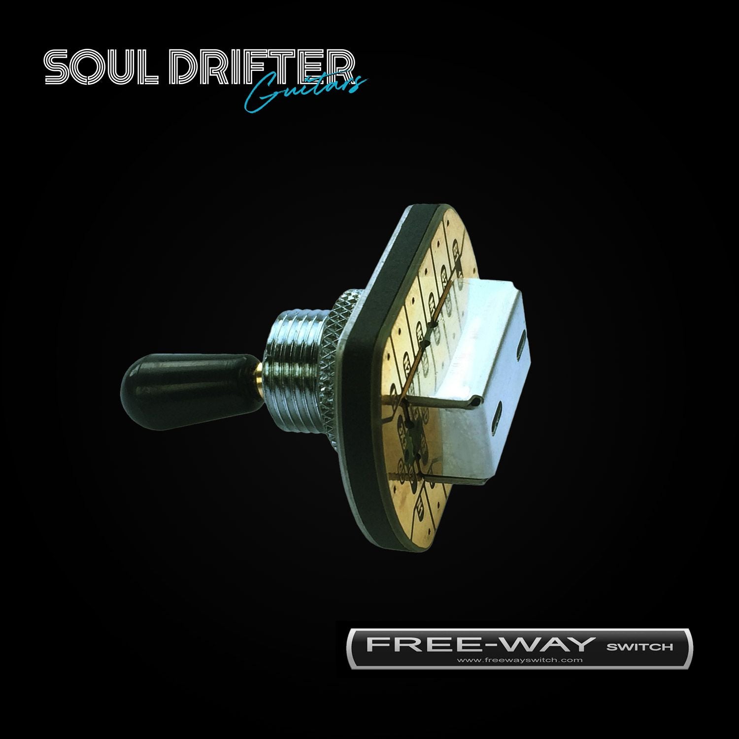 Free-Way Toggle Nickel Finish with Black and White Tips (Standard) 3X3-03