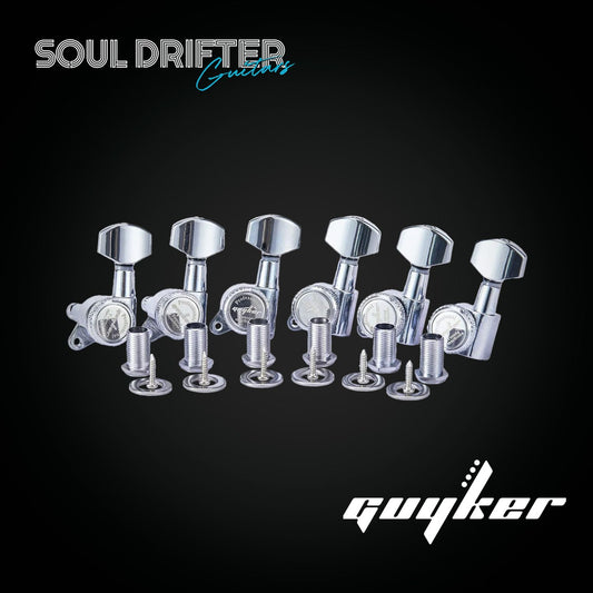 GK-07SP Locking Guitar Tuners 6 In-line Right-Handed - Chrome