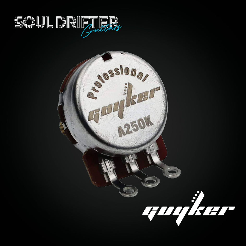 Guyker 250K Brass Split Shaft Volume Potentiometer Audio Taper