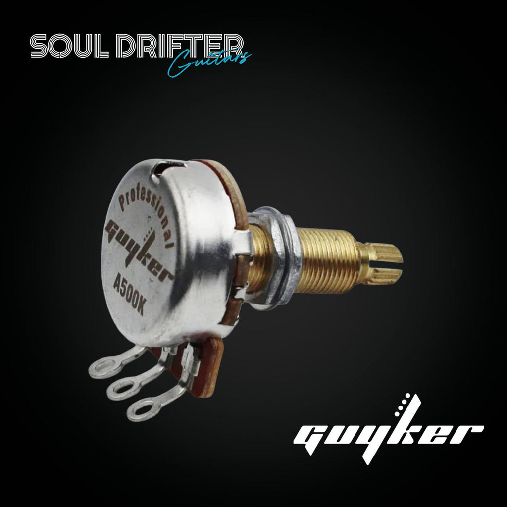 Guyker 500K Brass Long Shaft Potentiometer Audio Taper