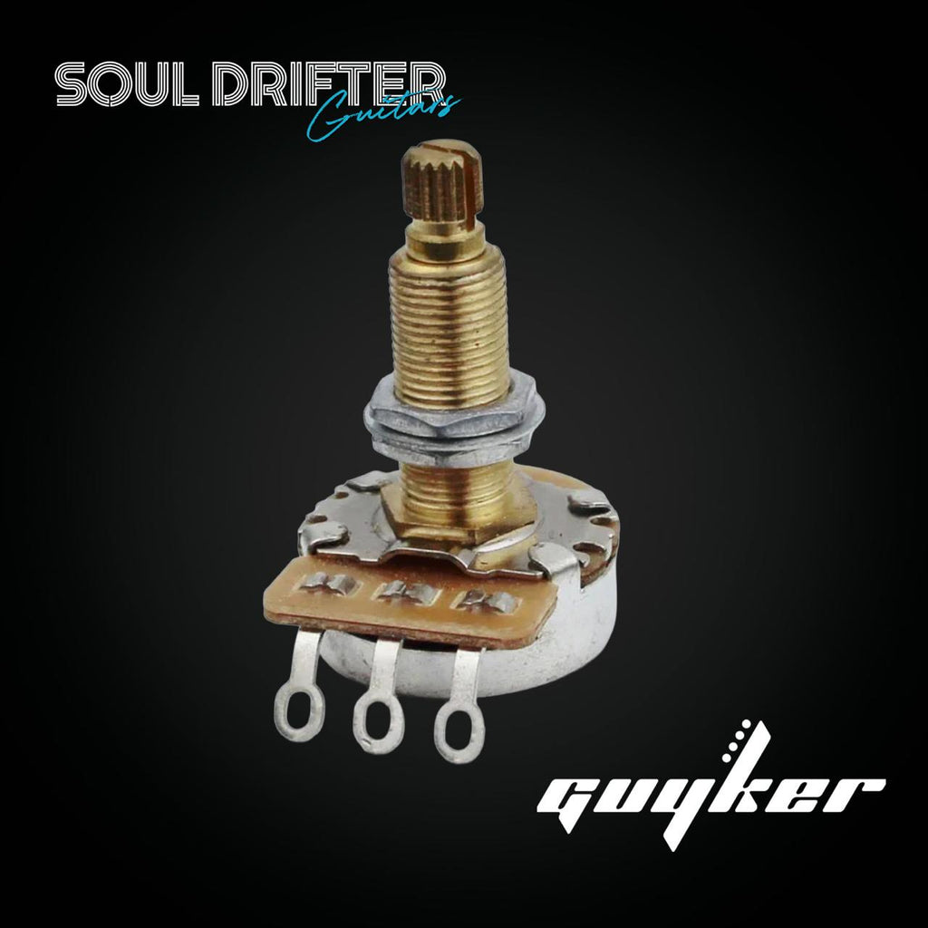 Guyker 500K Brass Long Shaft Potentiometer Audio Taper